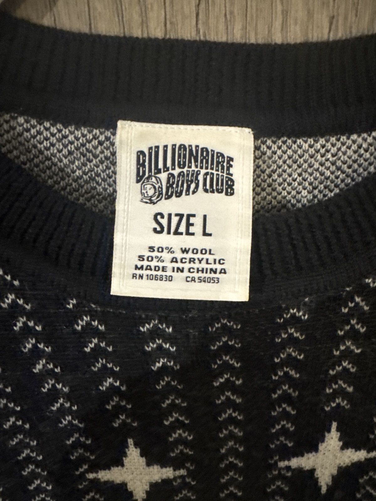 Bape Vintage BBC Billionaire Boys Club Wool Sweater Size US L / EU 52-54 / 3 - 4 Thumbnail