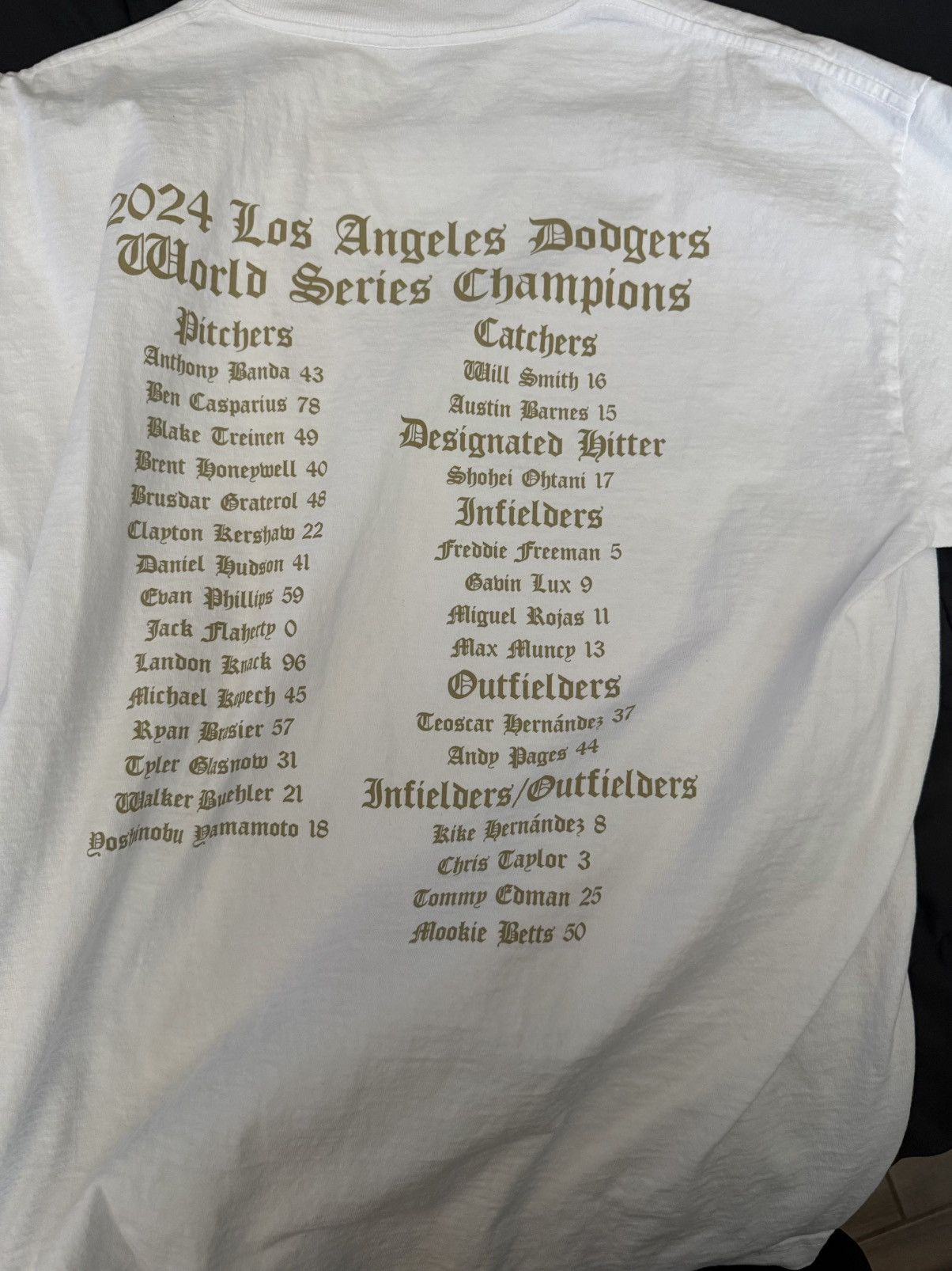 MLB Dodgers gold championship t-shirt Size US L / EU 52-54 / 3 - 3 Thumbnail