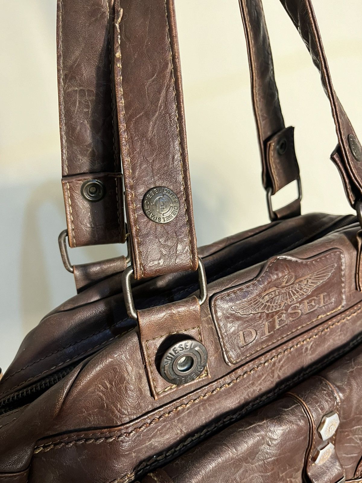 Diesel Vtg Diesel leather grunge purse shoulder bag Size ONE SIZE - 4 Thumbnail