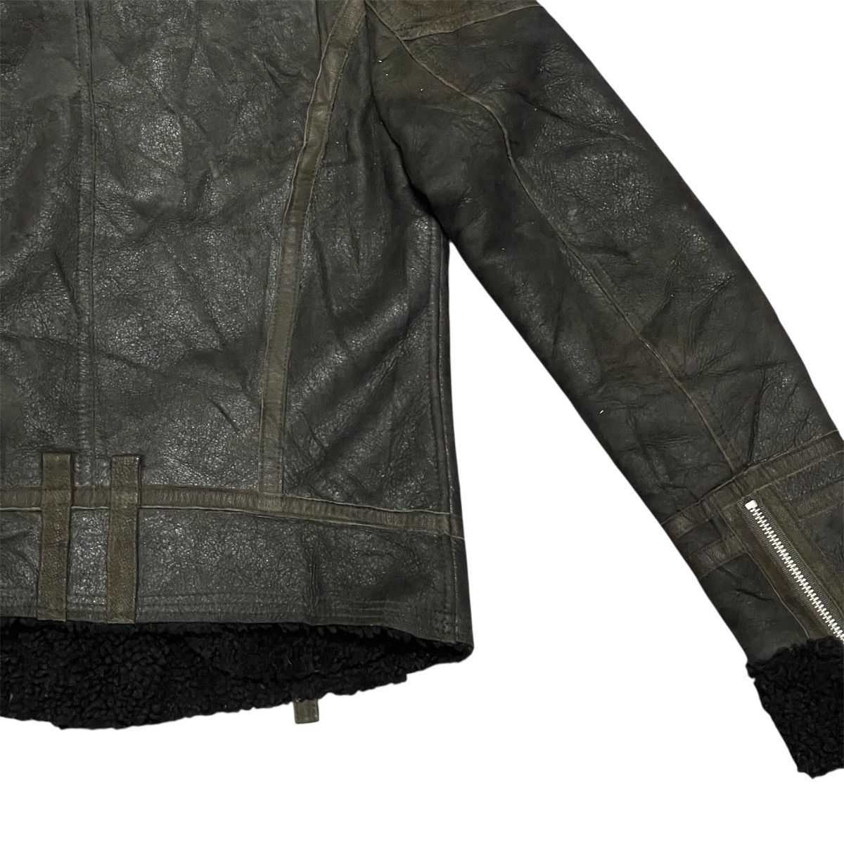 If Six Was Nine Vtg Rick Owen Inspired Avantgarde Sheepskin Leather Jacket Size US S / EU 44-46 / 1 - 15 Thumbnail