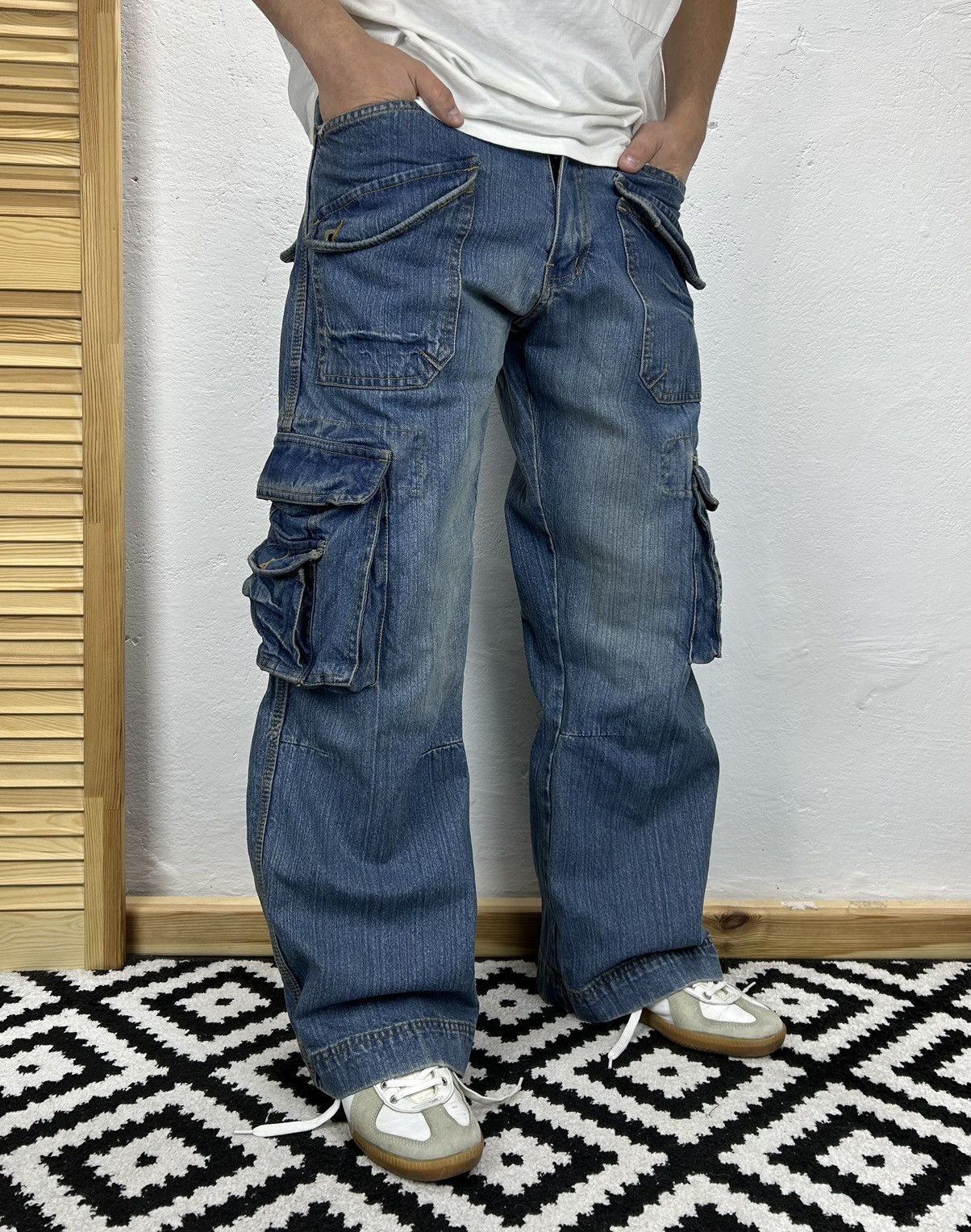 Vintage Vintage CargoOpium y2k denim jeans size 34 Size US 33 - 2 Thumbnail