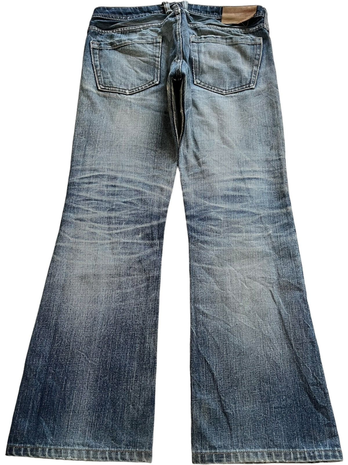 Japanese Brand Vintage Japanese Brand Fade Wash Distressed Flared Jeans Size US 30 / EU 46 - 2 Thumbnail