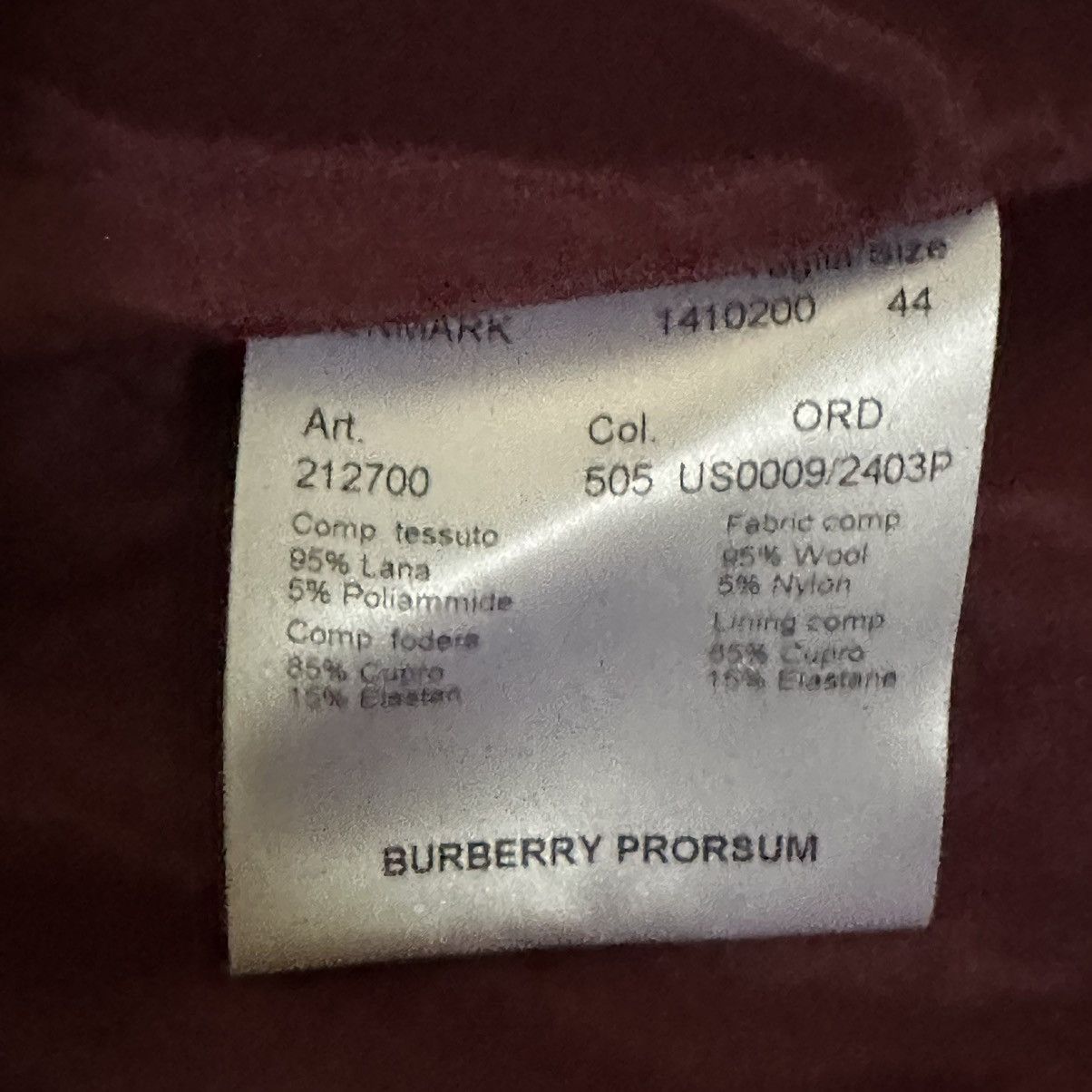 Burberry Prorsum Burberry Prorsum Fall 2001 Wool Jacket Archive Size US S / EU 44-46 / 1 - 6 Thumbnail