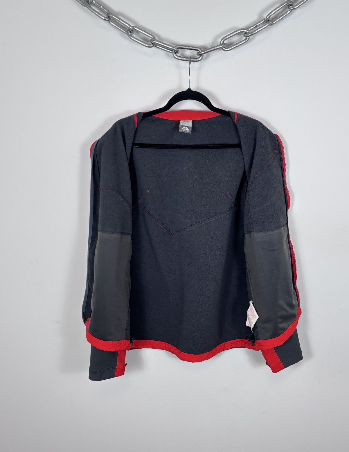 Nike ACG Nike ACG Men’s Soft Shell Jacket Fleece Lined Red/Grey Size US L / EU 52-54 / 3 - 3 Thumbnail