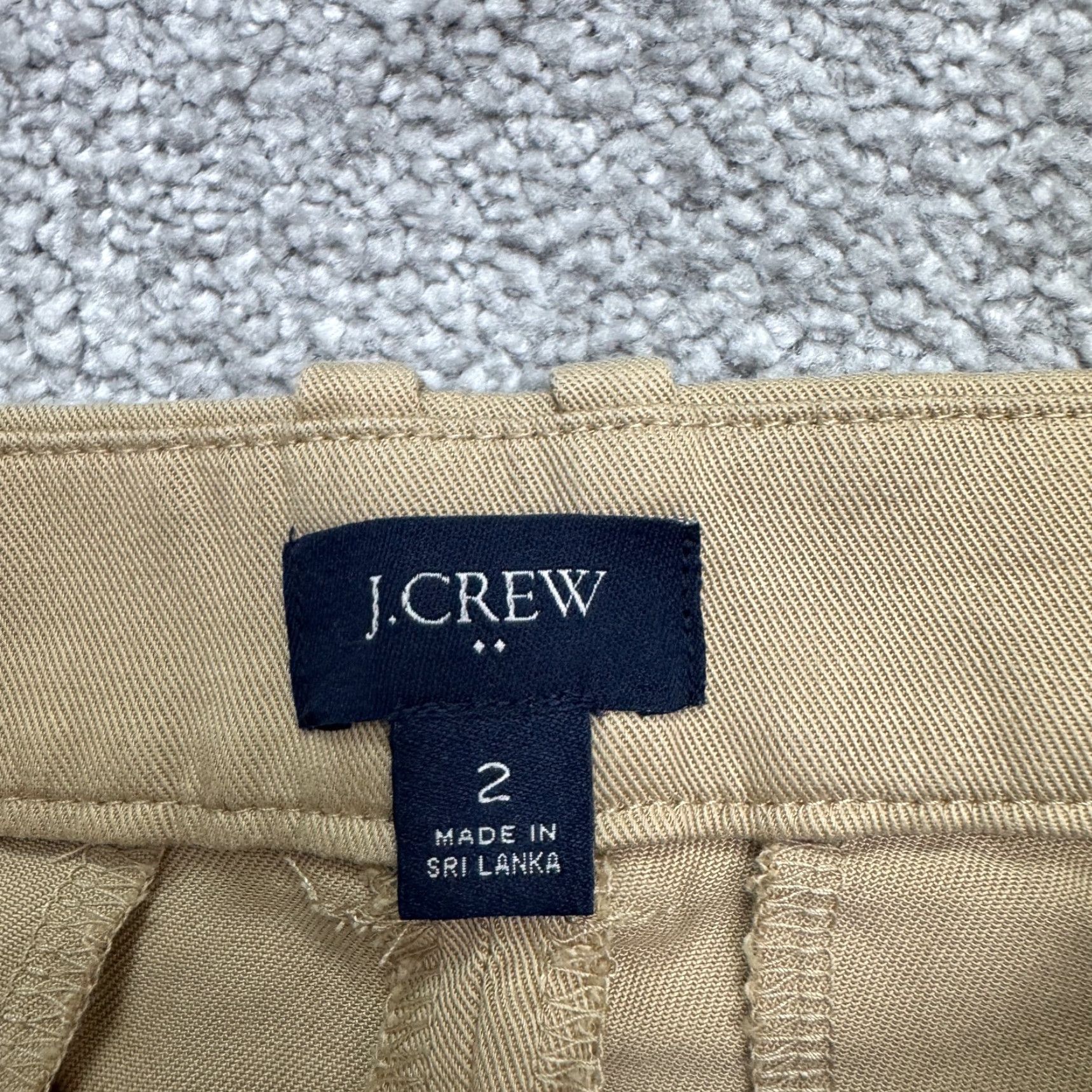 J.Crew J.CREW Factory Twill Wide-Leg Pants Womens 2 Tan Brown Pleated 28x29.5 Dress Pants Workwear Size 26" / US 2 / IT 38 - 5 Thumbnail