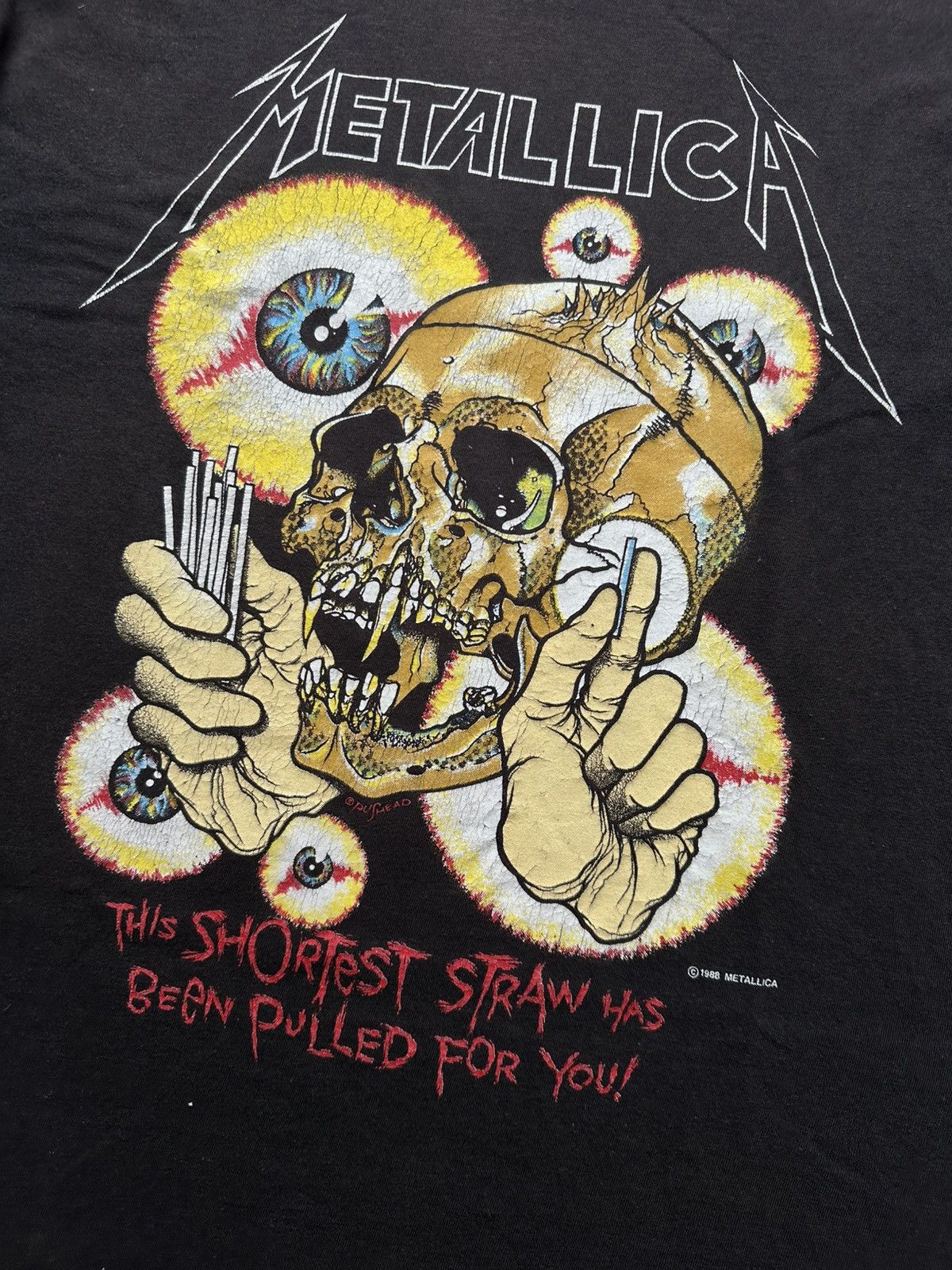 Band Tees Metallica the shortest straw 1988 vintage distressed t-shirt Size US XL / EU 56 / 4 - 2 Thumbnail