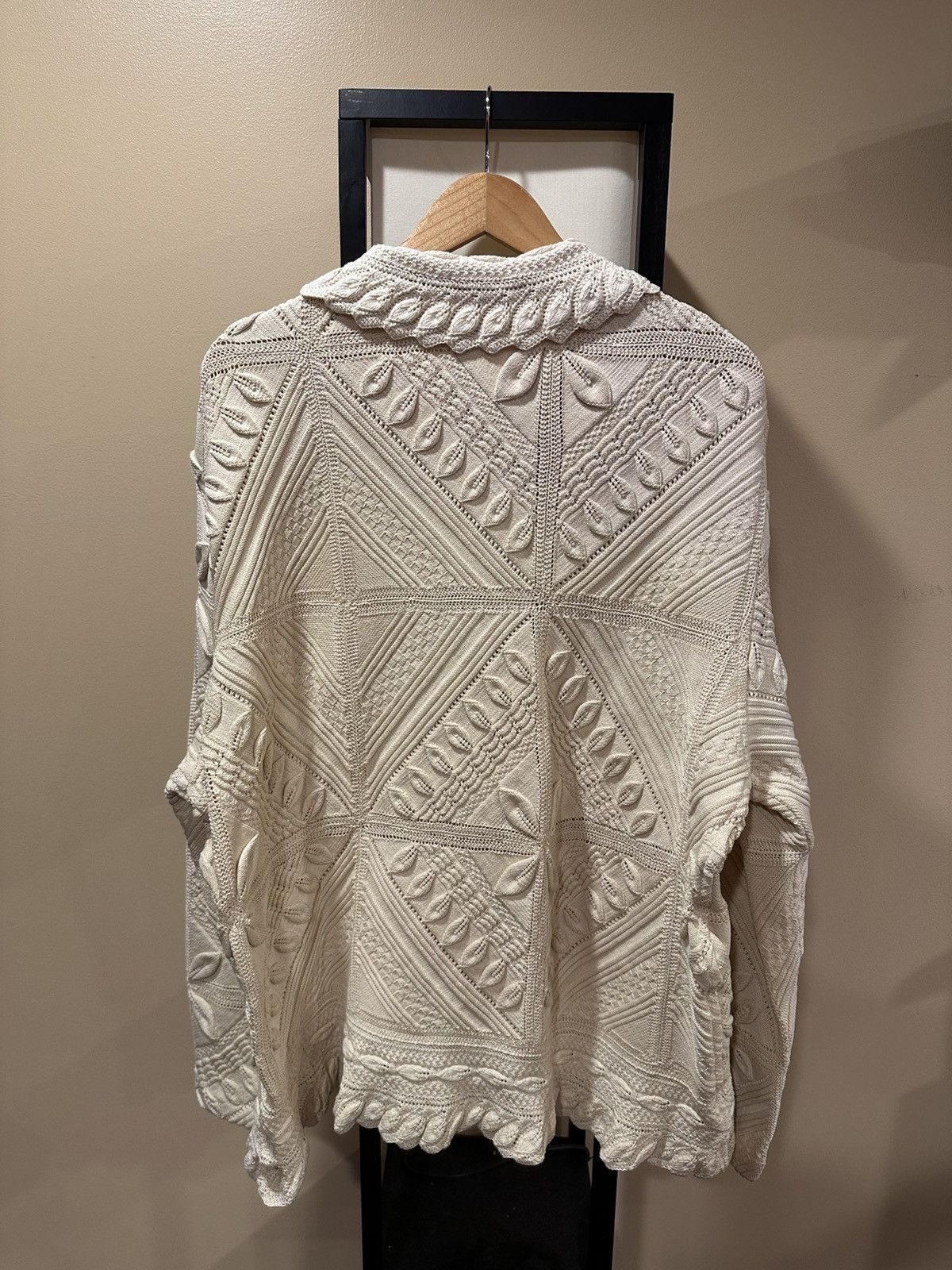 Bode Bode Crochet Frill Collar Overshirt Knit Sweater Jacket Size US XL / EU 56 / 4 - 2 Thumbnail