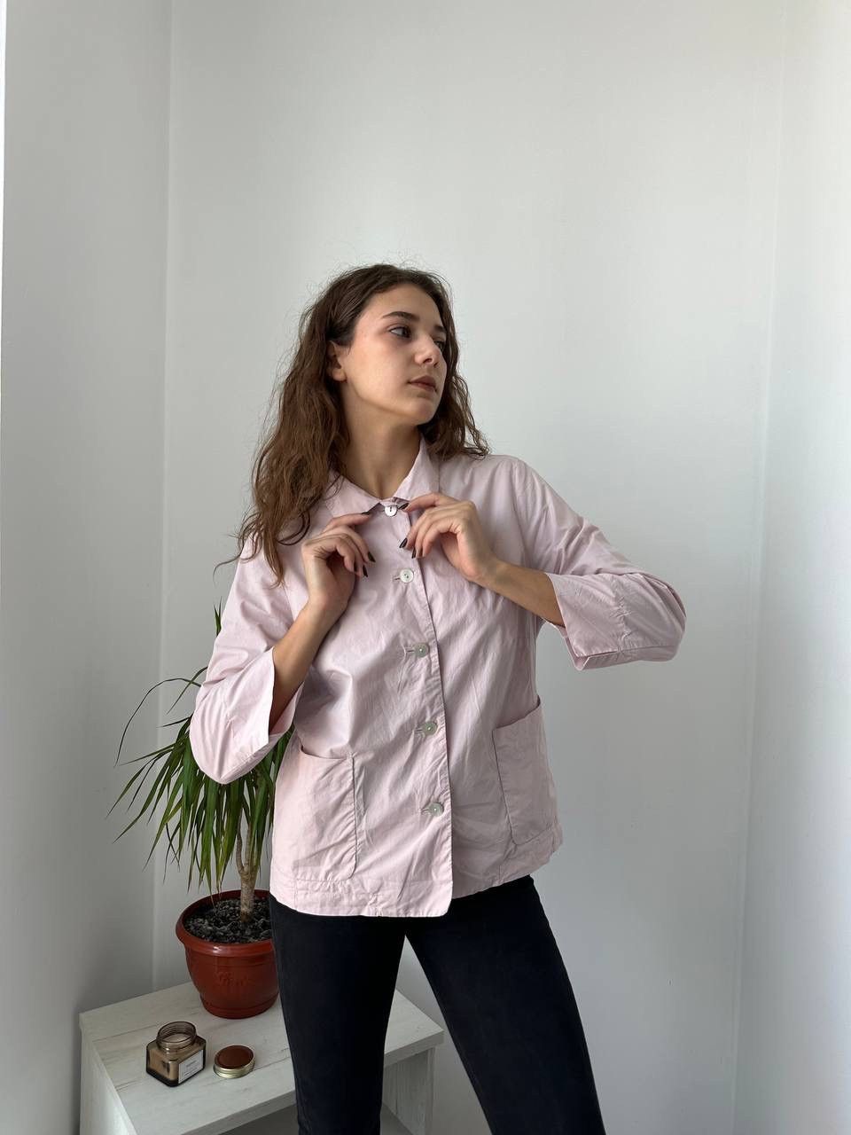 Japanese Brand × Vintage Oska Women 1 US L 100% Cotton Pink Shirt Lagenlook Blouse Size S / US 4 / IT 40 - 3 Thumbnail