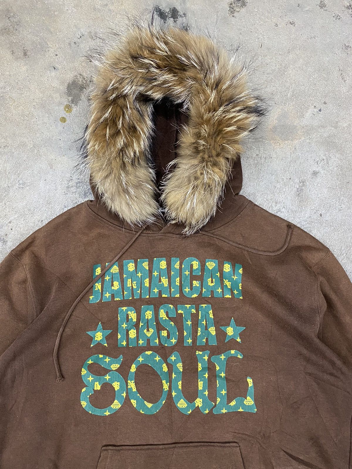 Beauty Beast × Hysteric Glamour × Japanese Brand faux fur hoodie jamaican rasta brown Size US L / EU 52-54 / 3 - 4 Thumbnail