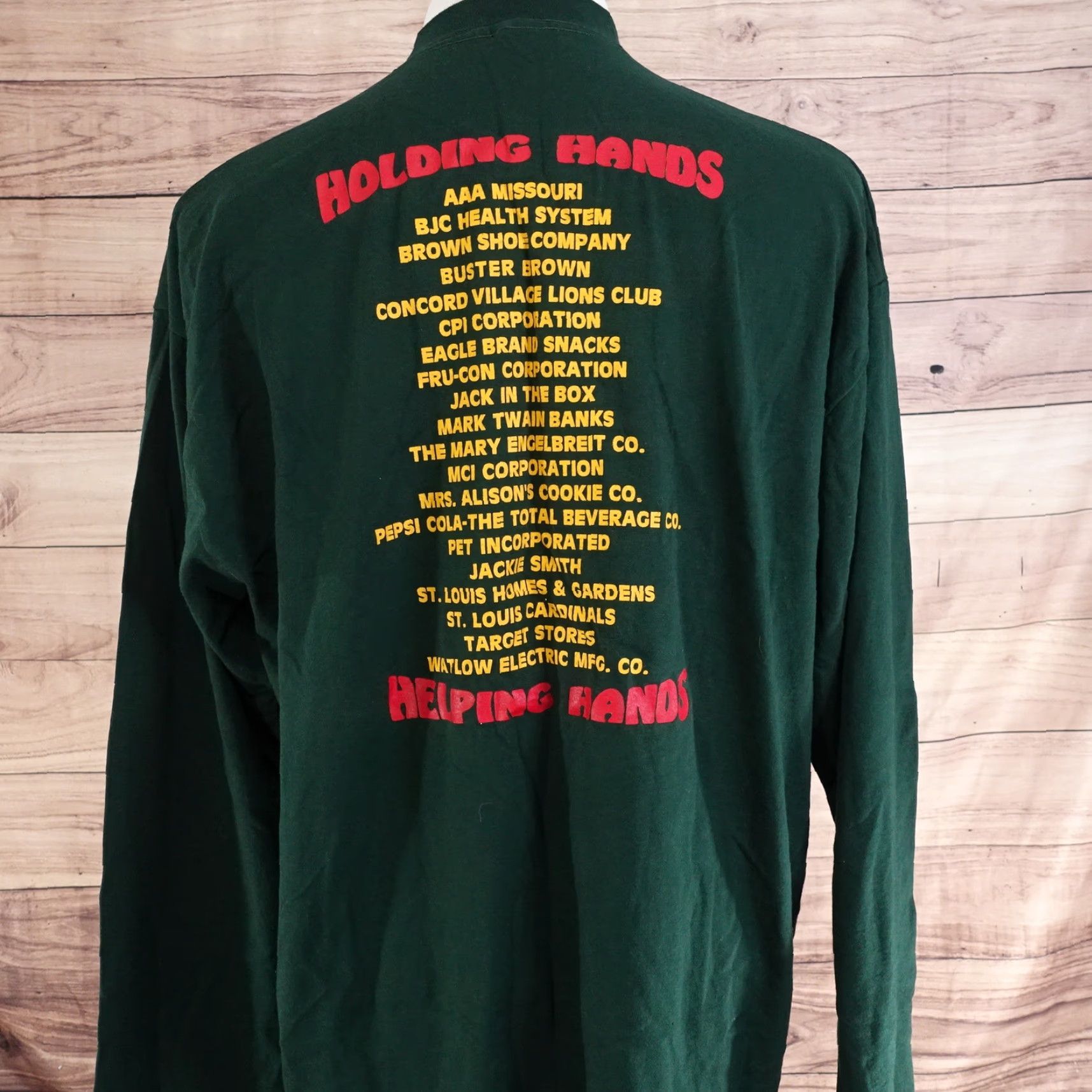 Fruit Of The Loom VINTAGE FRUIT OF THE LOOM FAMILY RESOURCE CENTER '95 STOP CHILD ABUSE T-SHIRT 2XL GREEN SINGLE STITCH UNISEX Size US XXL / EU 58 / 5 - 5 Thumbnail