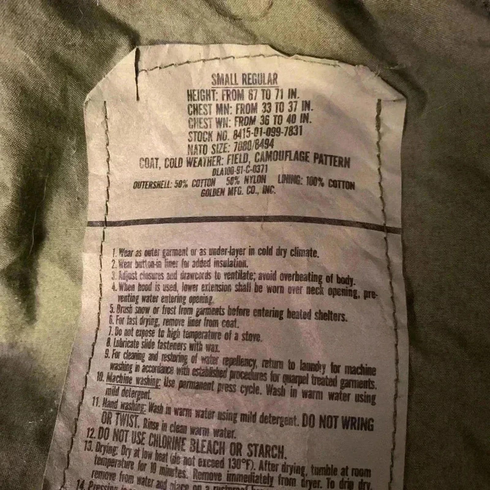 Designer Army jacket thick warm Size US S / EU 44-46 / 1 - 7 Thumbnail