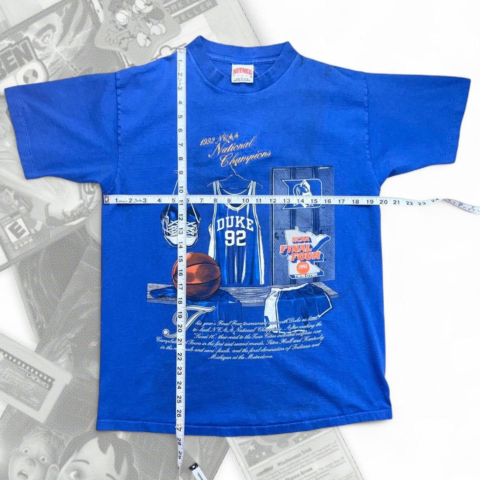& Other Stories Blue 90’s Duke University 1992 NCAA National Champions Tee Size US L / EU 52-54 / 3 - 7 Thumbnail