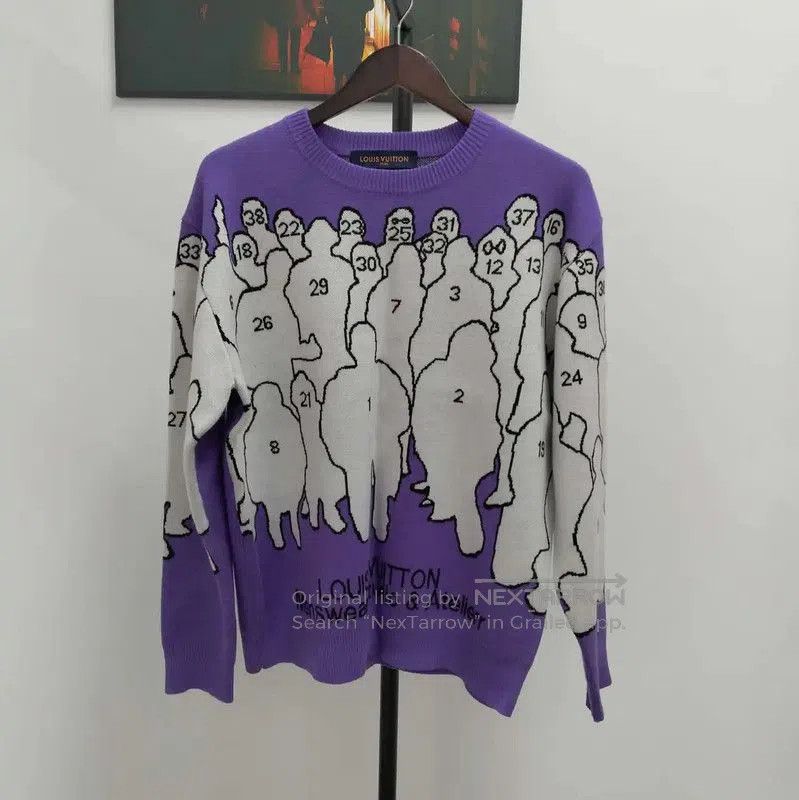 Louis Vuitton Louis Vuitton Men's Summer Purple Knit Sweater . Size US M / EU 48-50 / 2 - 1 Thumbnail