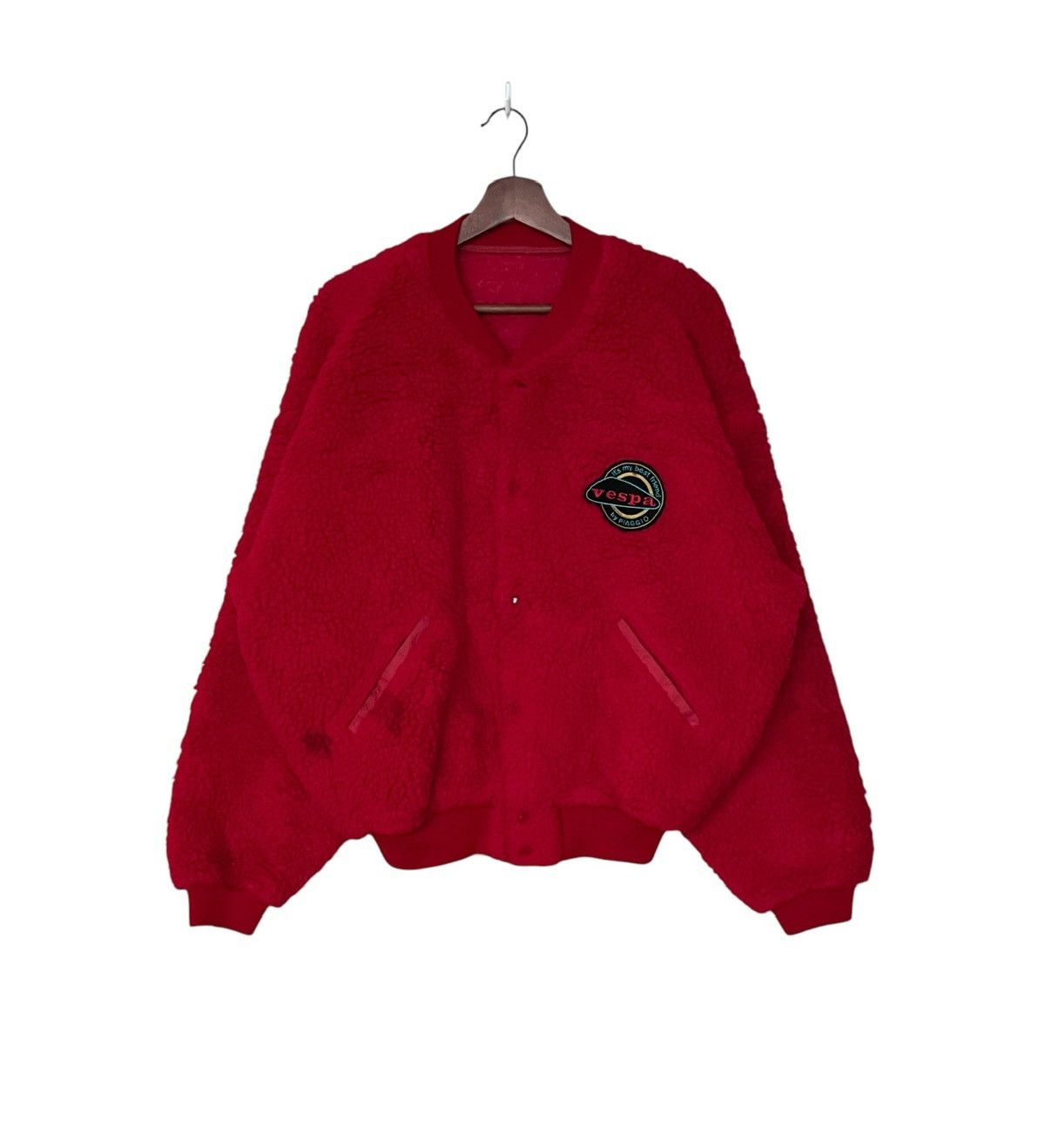 Vintage Vintage Brand Vespa Biaggo Fleece Varsity 1990s Size US M / EU 48-50 / 2 - 1 Thumbnail