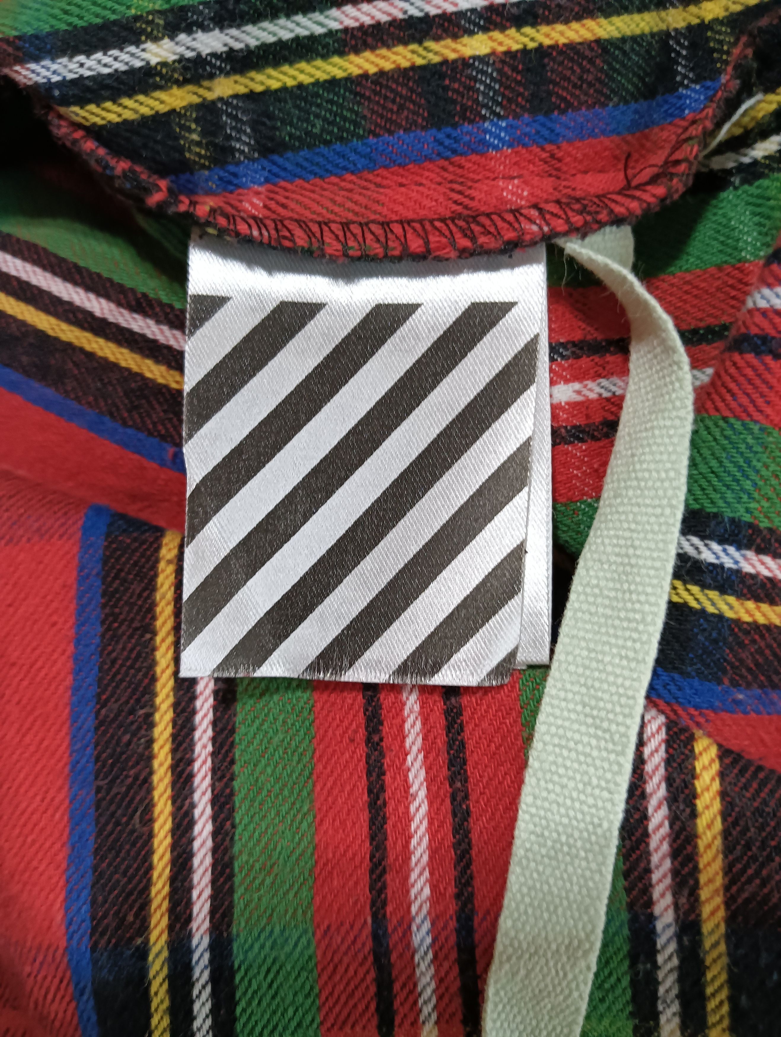 Off-White Red Diagonal Spray Check Shirt Size US XS / EU 42 / 0 - 5 Thumbnail