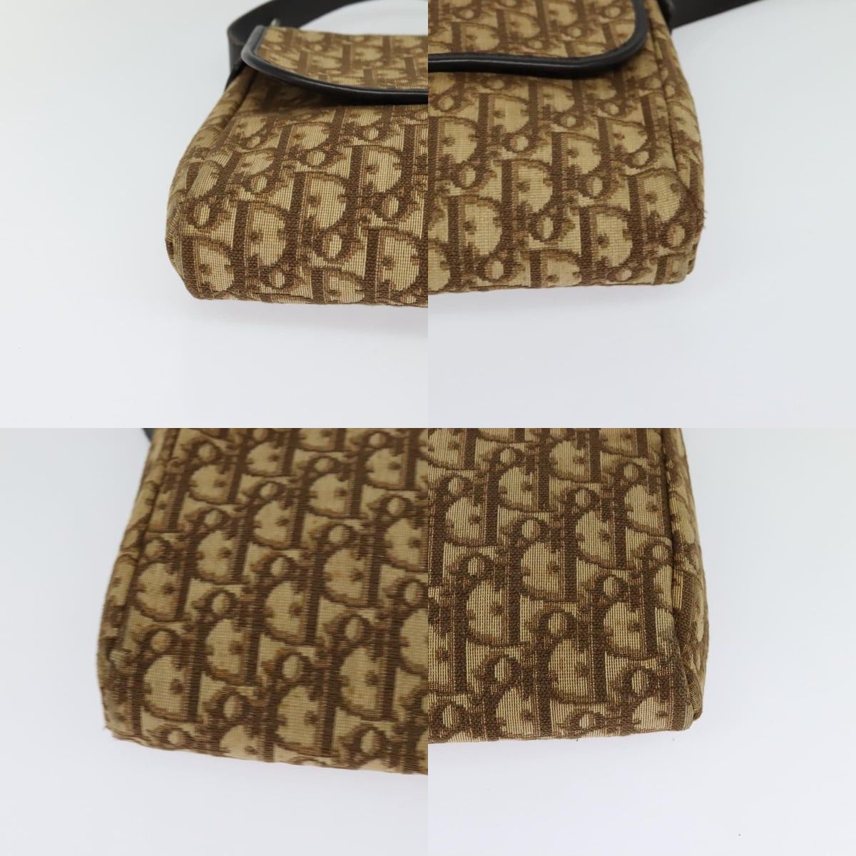 Dior DIOR Trotter Canvas Shoulder Bag Brown Gold Size ONE SIZE - 10 Thumbnail