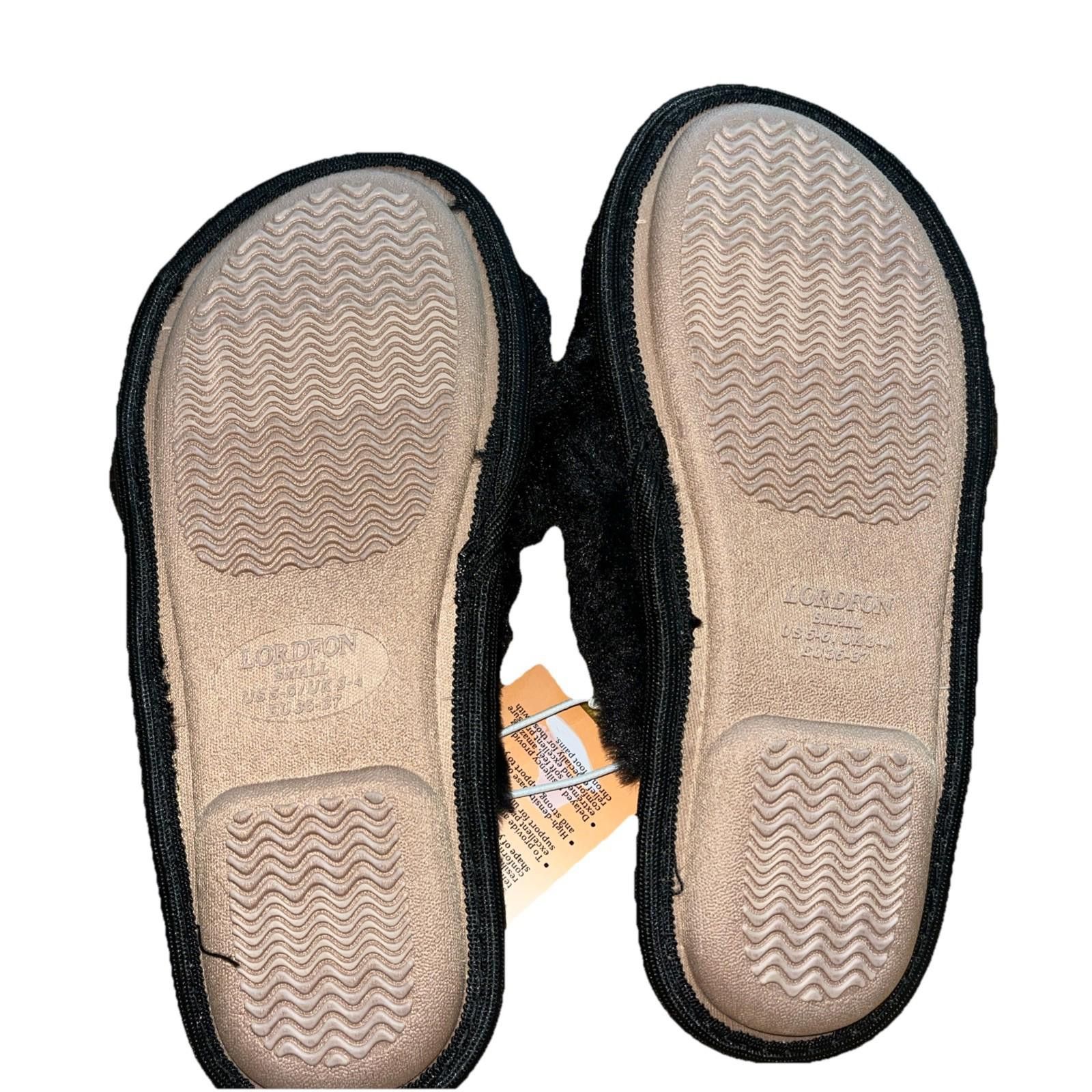 Other LORDFON Open Toe Cross Band Womens Fluffy Slip Ons Small 5/6 Size US 6 / IT 36 - 3 Thumbnail