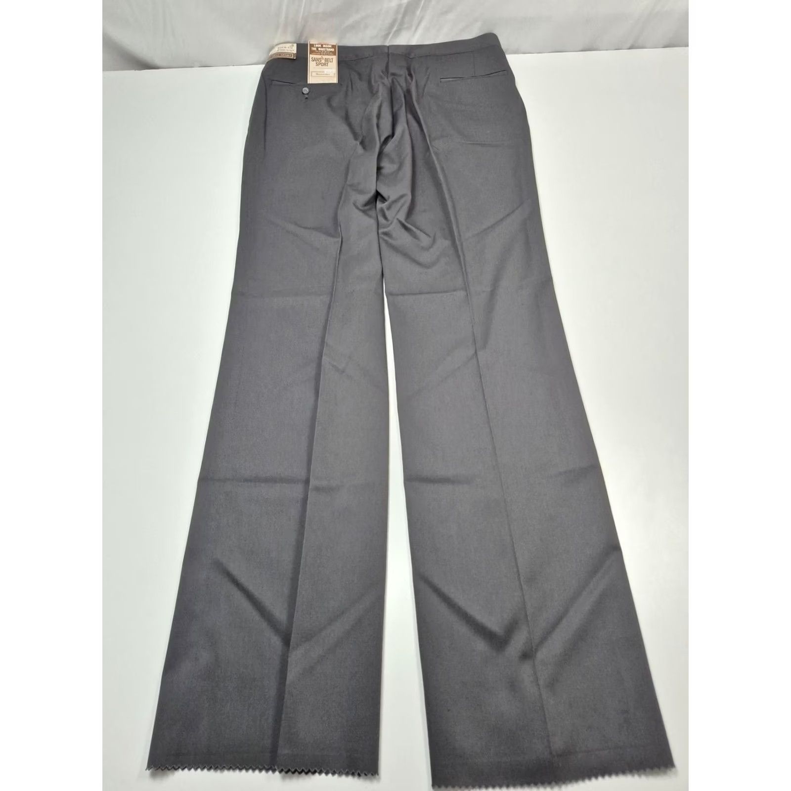 Vintage VINTAGE Sansabelt Sport Dress Pants Mens 38x36 Gray Polyester Flat Front Unhemmed VTG Size US 38 / EU 54 - 5 Thumbnail