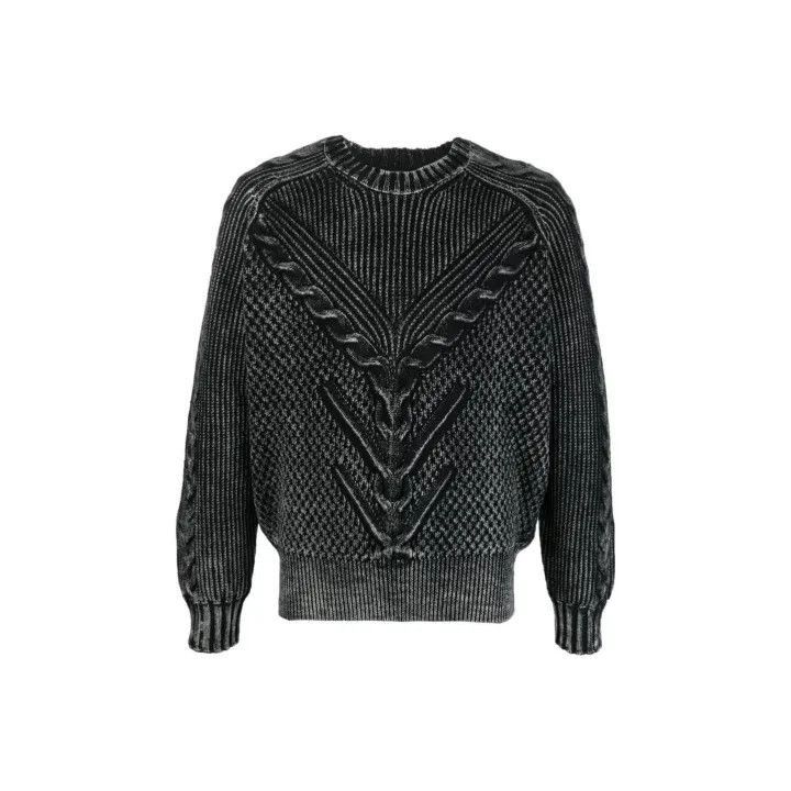 Neil Barrett Vintage Wash Black Sweater -2507