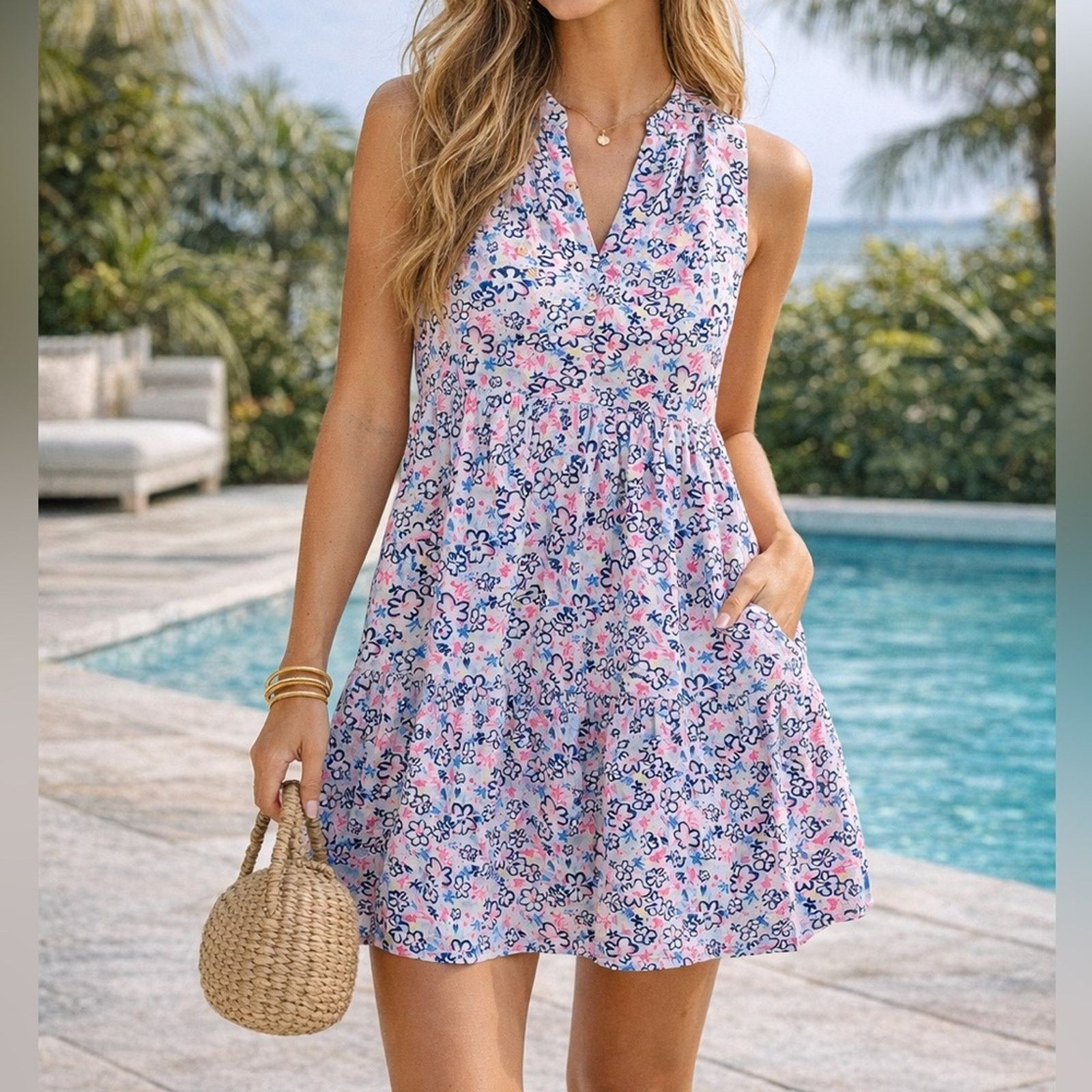 Lilly Pulitzer Lilly Pulitzer Novella Swing Dress XS Fun Sun Repeat Floral Size XS / US 0-2 / IT 36-38 - 1 Thumbnail
