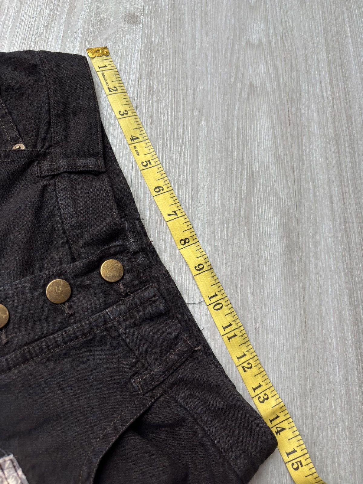 Japanese Brand MARQUISTONE real phyton lace-up flare jeans Size US 28 / EU 44 - 8 Thumbnail