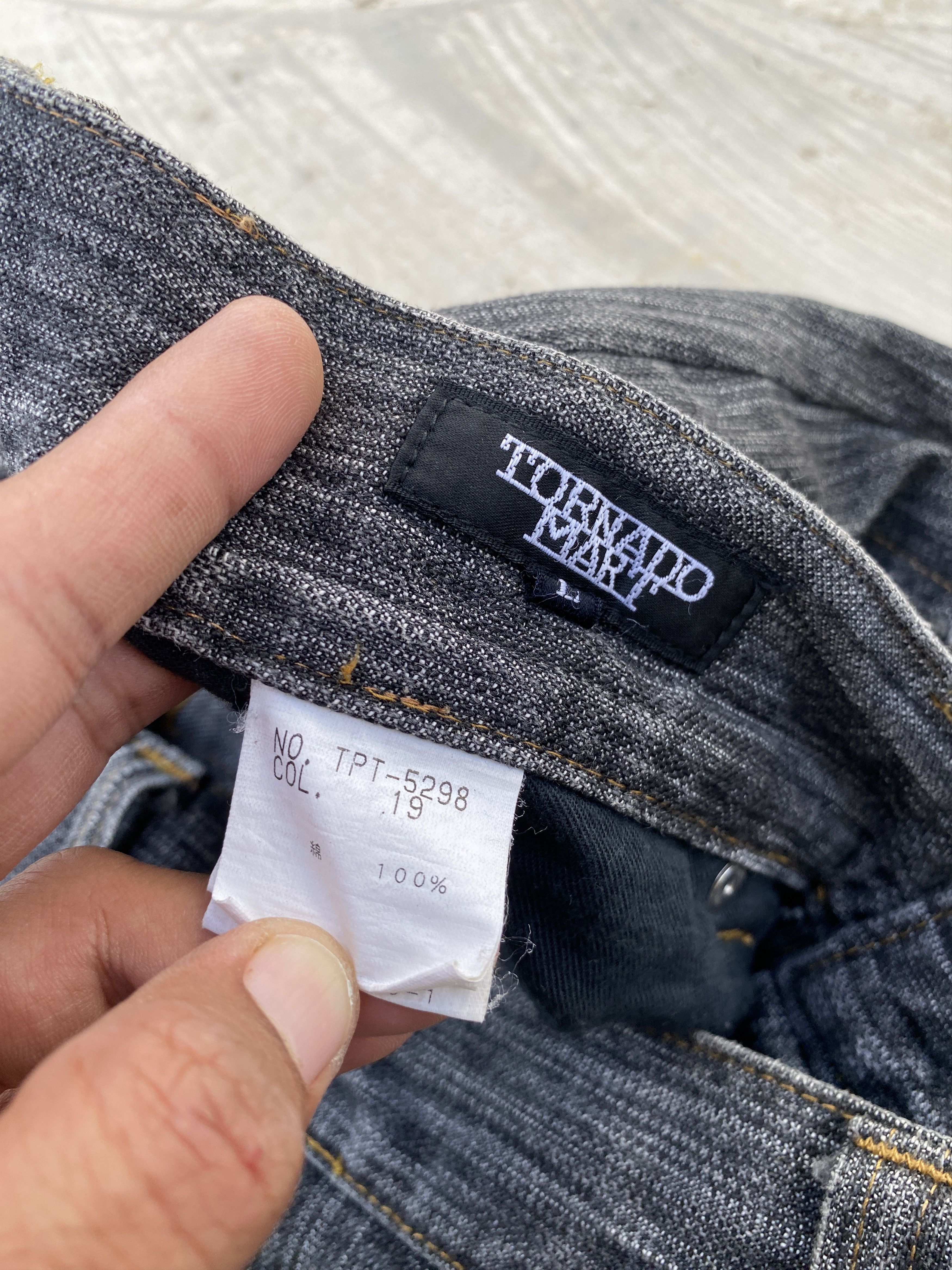 Japanese Brand × Tornado Mart Tornado Mart Patchwork Black Jeans Size US 33 - 11 Thumbnail
