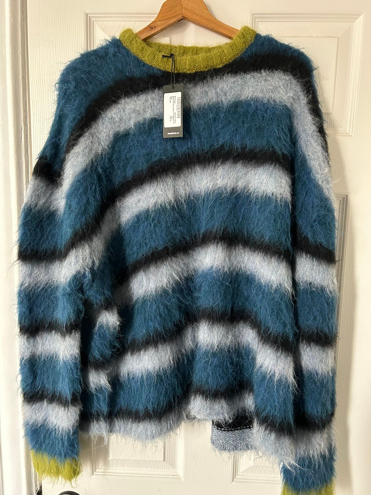 Pre-owned Brain Dead - Boxy Knit Sweater In Blue