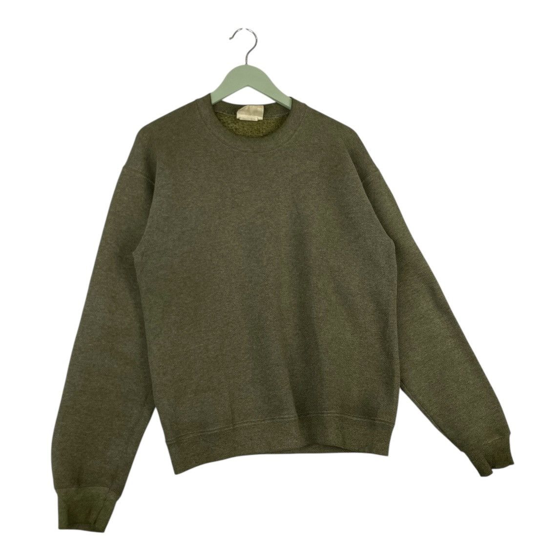 Designer × Vintage Vintage Rare IKIJI Crewneck fleece sweatshirt in dark olive Size US M / EU 48-50 / 2 - 3 Thumbnail