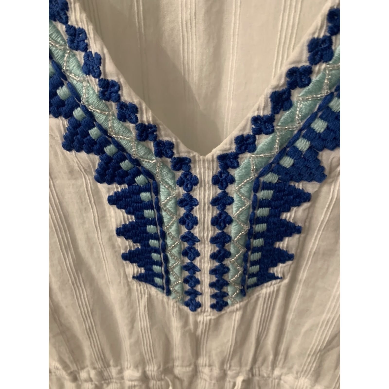 Vineyard Vines Vineyard Vines Cover-Up Adult Size S White Cotton Embroidered Striped Maxi Beach Womens Size S / US 4 / IT 40 - 3 Thumbnail