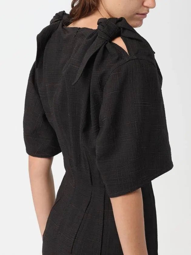 Bottega Veneta o1bcso1str0725 Viscose And Silk Criss-Cross Midi Dress Size XS / US 0-2 / IT 36-38 - 5 Thumbnail