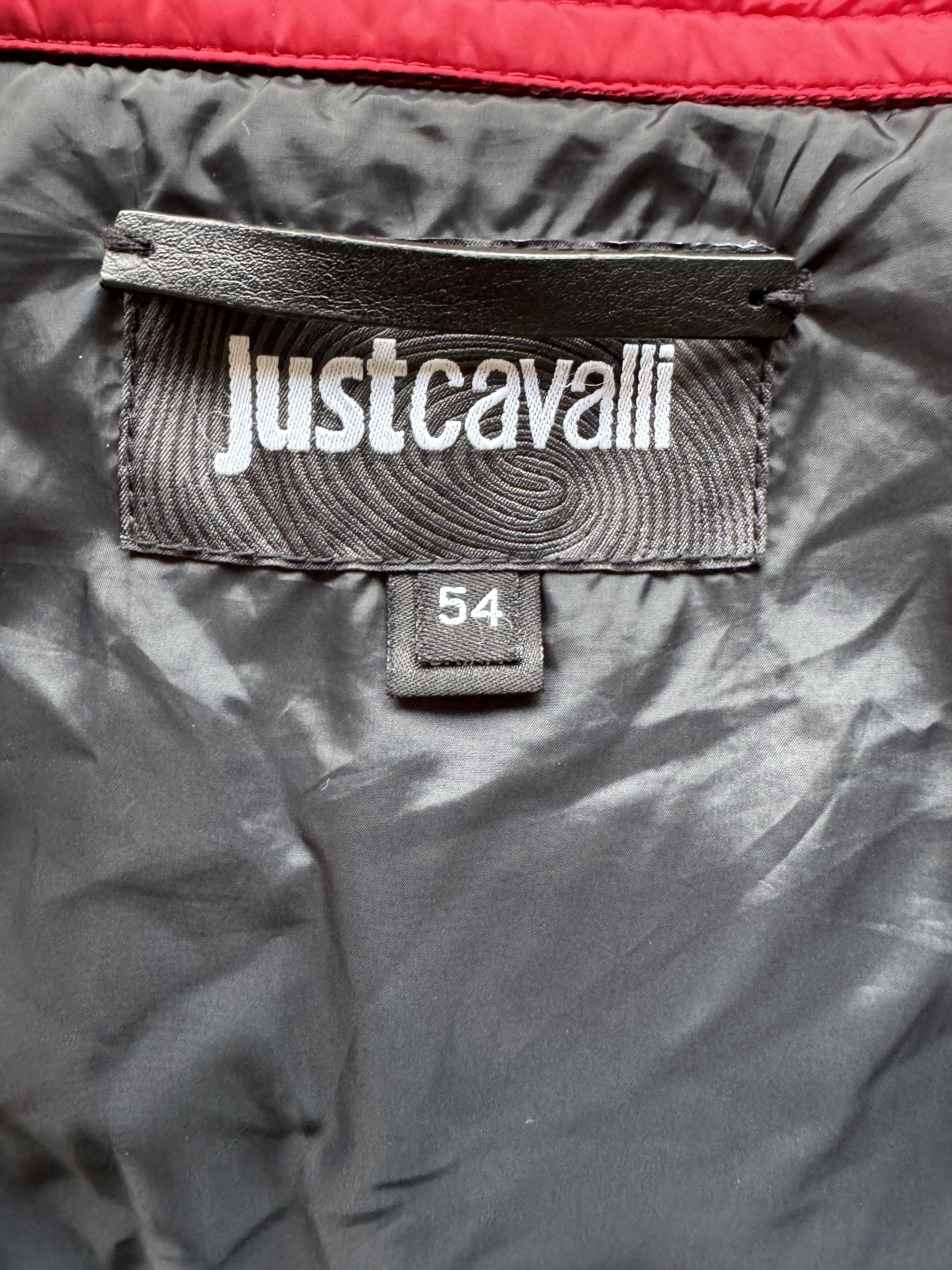 Just Cavalli Quilted Biker Down Jacket With Leather Shoulders Size US XL / EU 56 / 4 - 16 Thumbnail