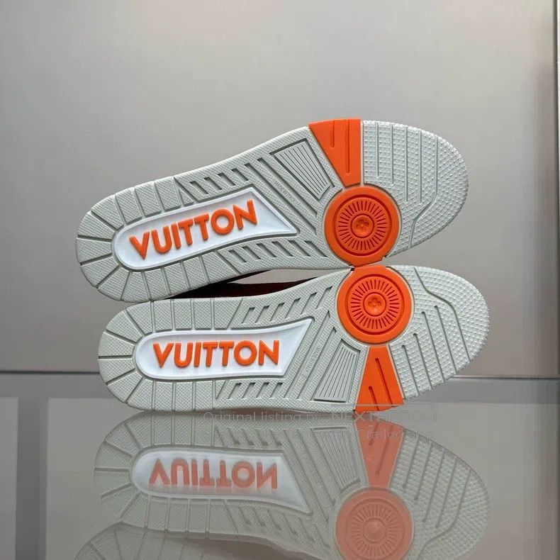 Louis Vuitton Louis Vuitton TRAINER white-orange checkerboard shoes Size US 6.5 / EU 39-40 - 7 Thumbnail