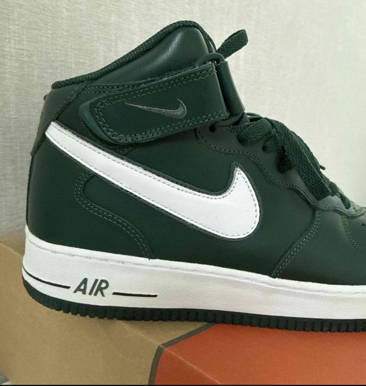Nike Nike Air Force 1 Mid – Dark Green / White (Vintage Pair) Size US 11.5 / EU 44-45 - 7 Thumbnail