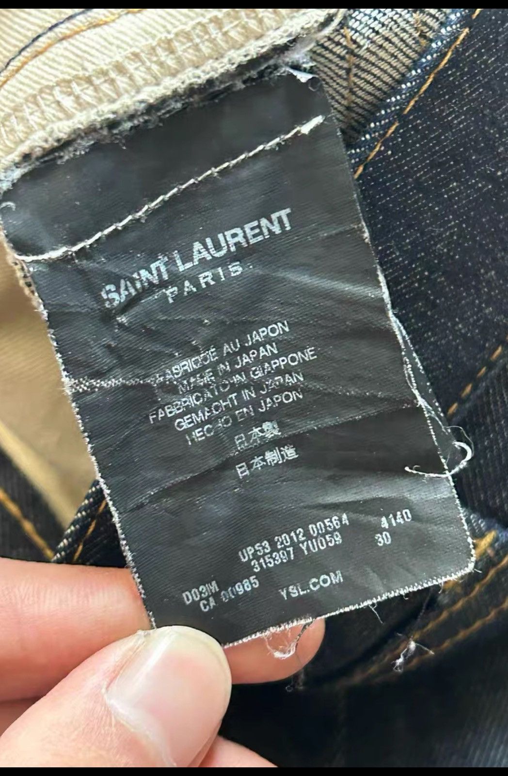 Saint Laurent Paris Saint Laurent SLP ss13 First-Gen D03 Deep Blue Denim Size US 30 / EU 46 - 5 Thumbnail