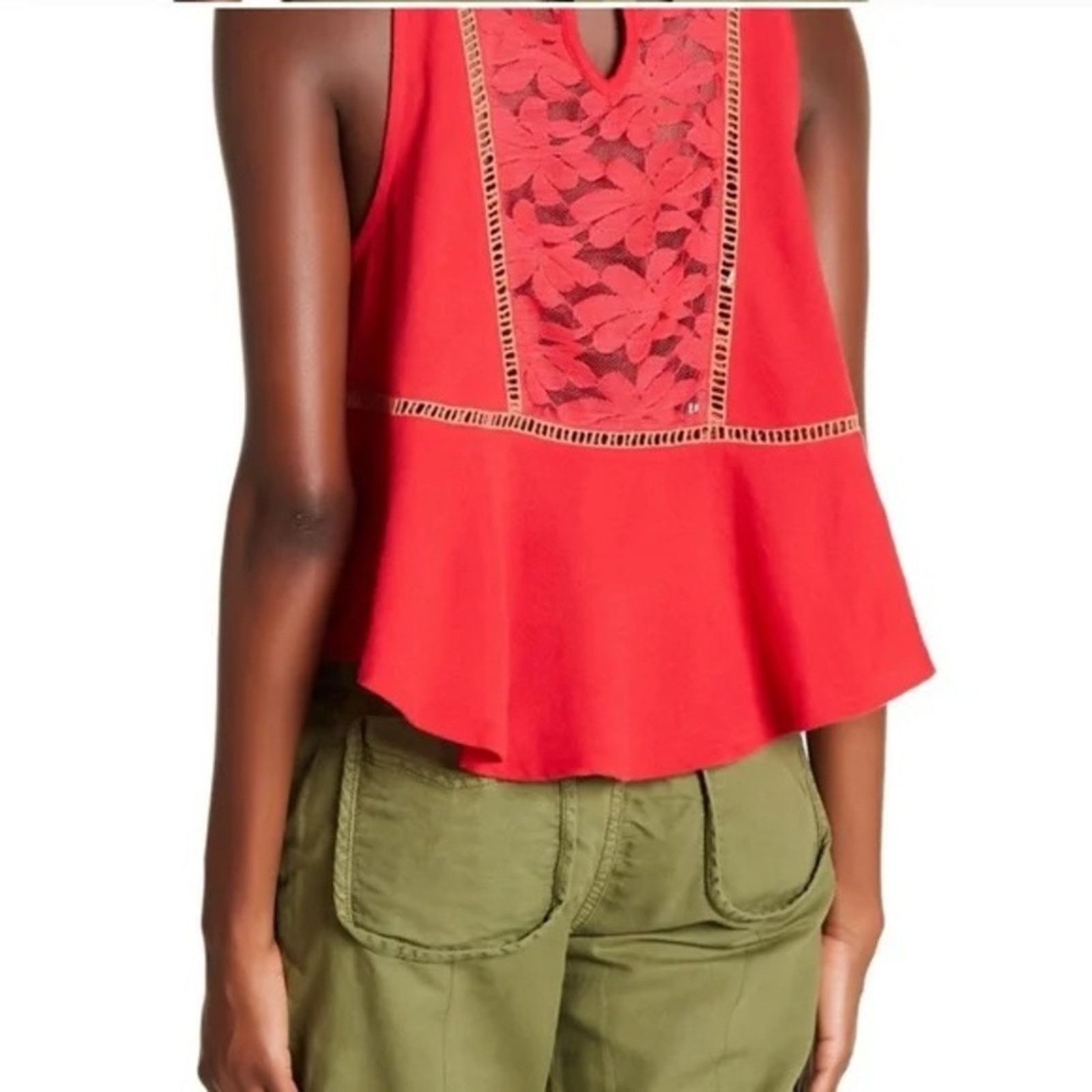Free People Free People Flora Embroidered High Neck Tank Top Women’s XS Size XS / US 0-2 / IT 36-38 - 5 Thumbnail