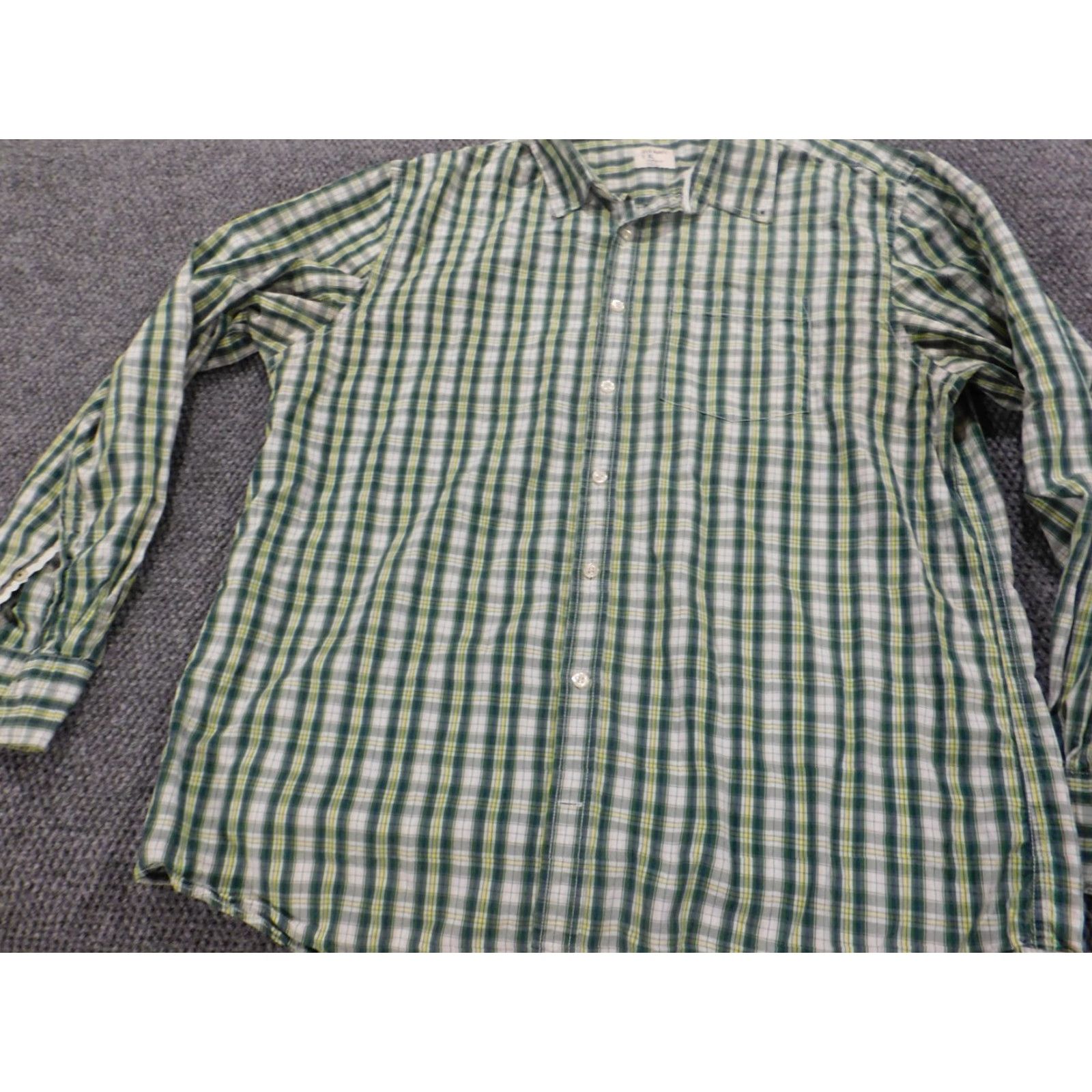 Old Navy Old Navy Shirt XL Green Plaid Button-Up Slim Fit Mens Size US XL / EU 56 / 4 - 3 Thumbnail