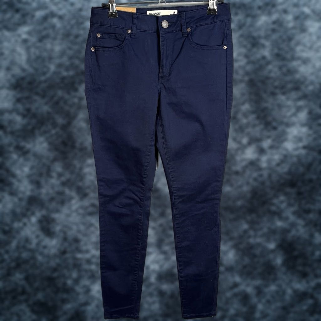 Garage VINTAGE Garage Pants Womens Size 3 Blue Stretch Skinny Jegging Size 26" / US 2 / IT 38 - 1 Thumbnail