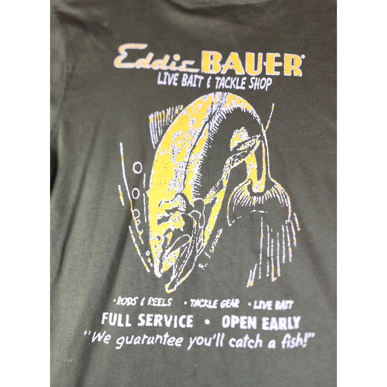 Eddie Bauer Eddie Bauer Green Graphic Shirt Fishing Medium Mens Size US M / EU 48-50 / 2 - 2 Thumbnail