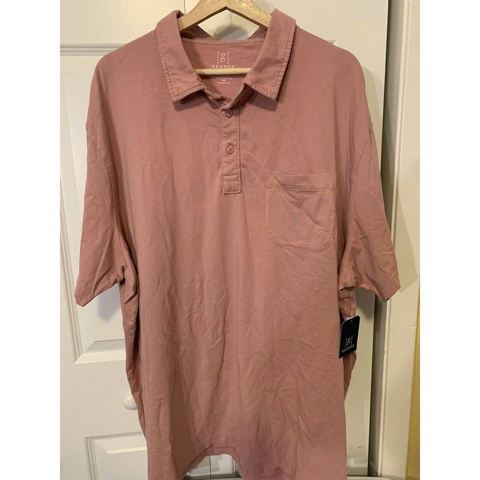 George New George Men’s Sz 3XL 54-56 Polo Shirt Short Sleeve Cotton Size US XXL / EU 58 / 5 - 6 Thumbnail