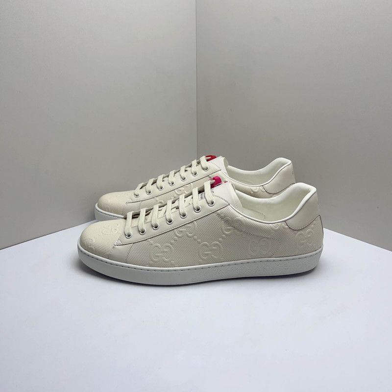 Gucci Gucci ACE Low-Top GG Logo Sneakers for Men 0079 Size US 13 / EU 46 - 1 Thumbnail