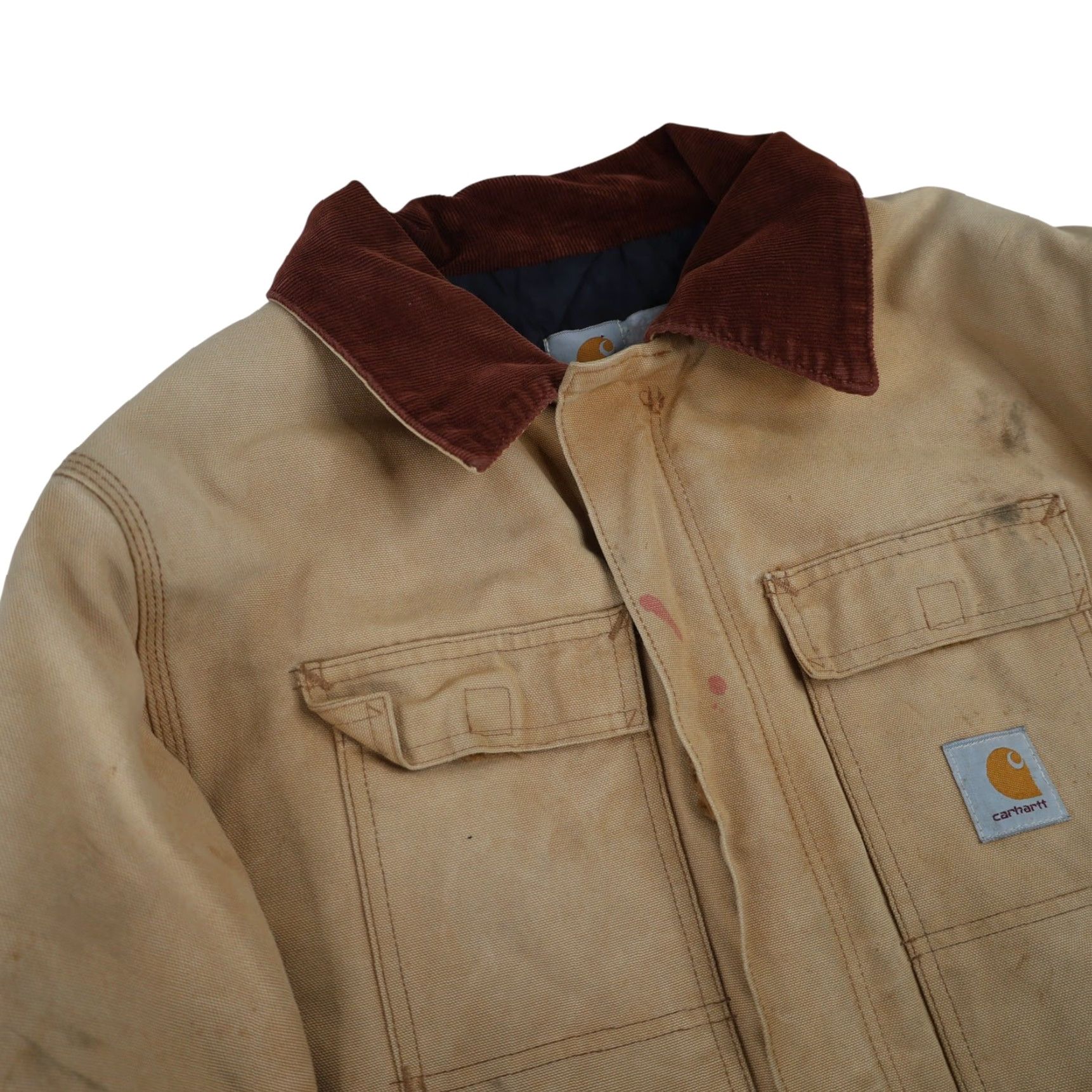 Carhartt VINTAGE Carhartt Chore Coat Mens XL Tan Coat Size US XL / EU 56 / 4 - 5 Thumbnail