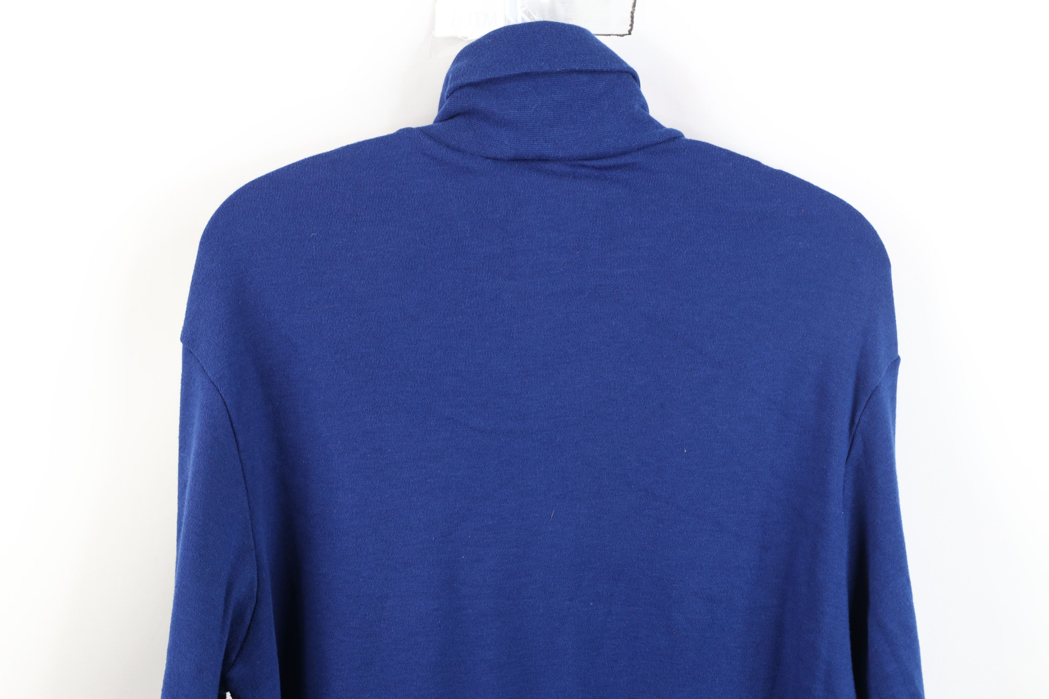 Vintage Vintage 90s Streetwear Thermal Turtleneck T-Shirt Blue USA Size US XL / EU 56 / 4 - 10 Thumbnail