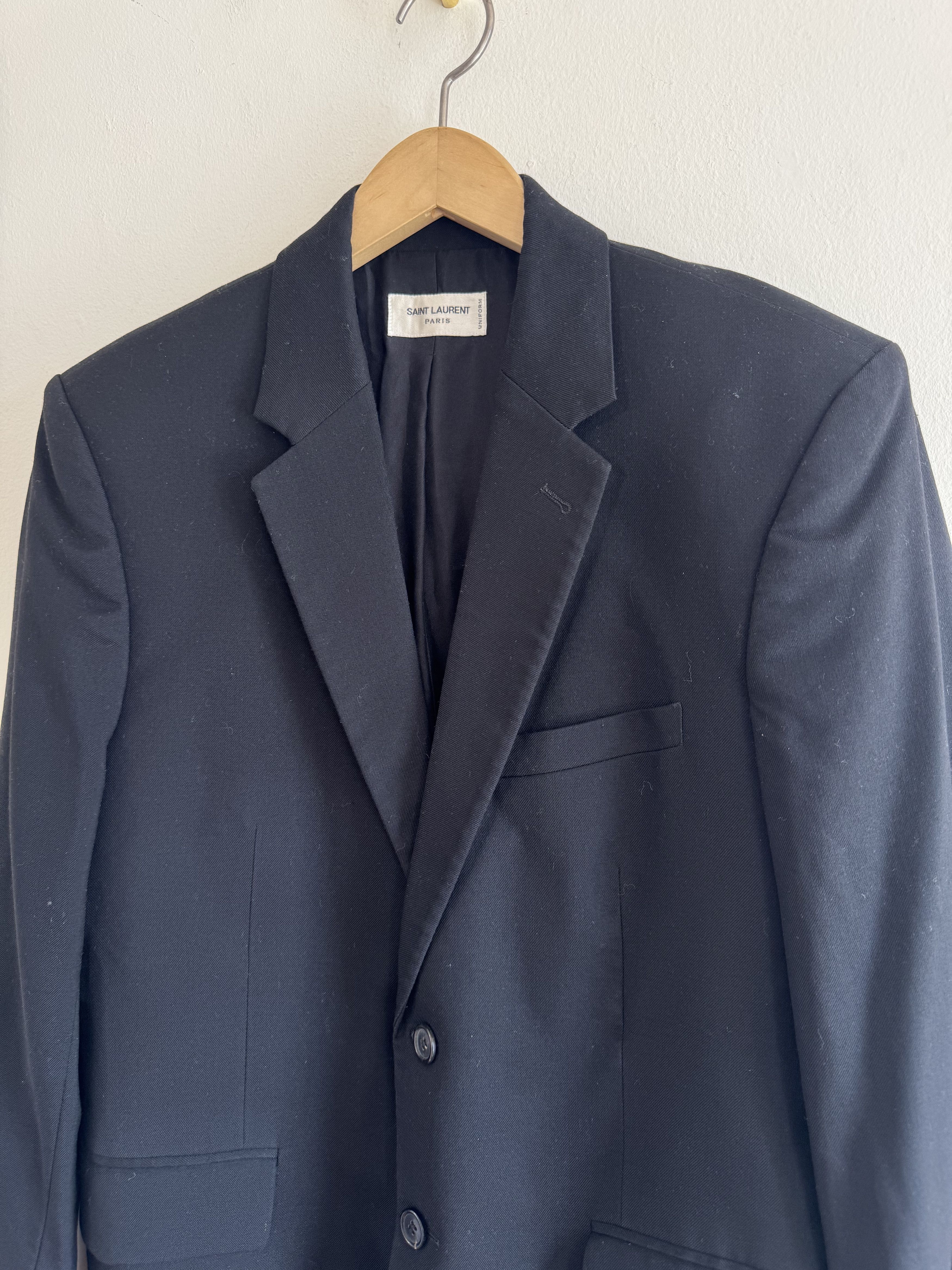 Saint Laurent Paris Saint Laurent Paris Uniform Two-Button Blazer US42R 2022 Size 42R - 2 Thumbnail