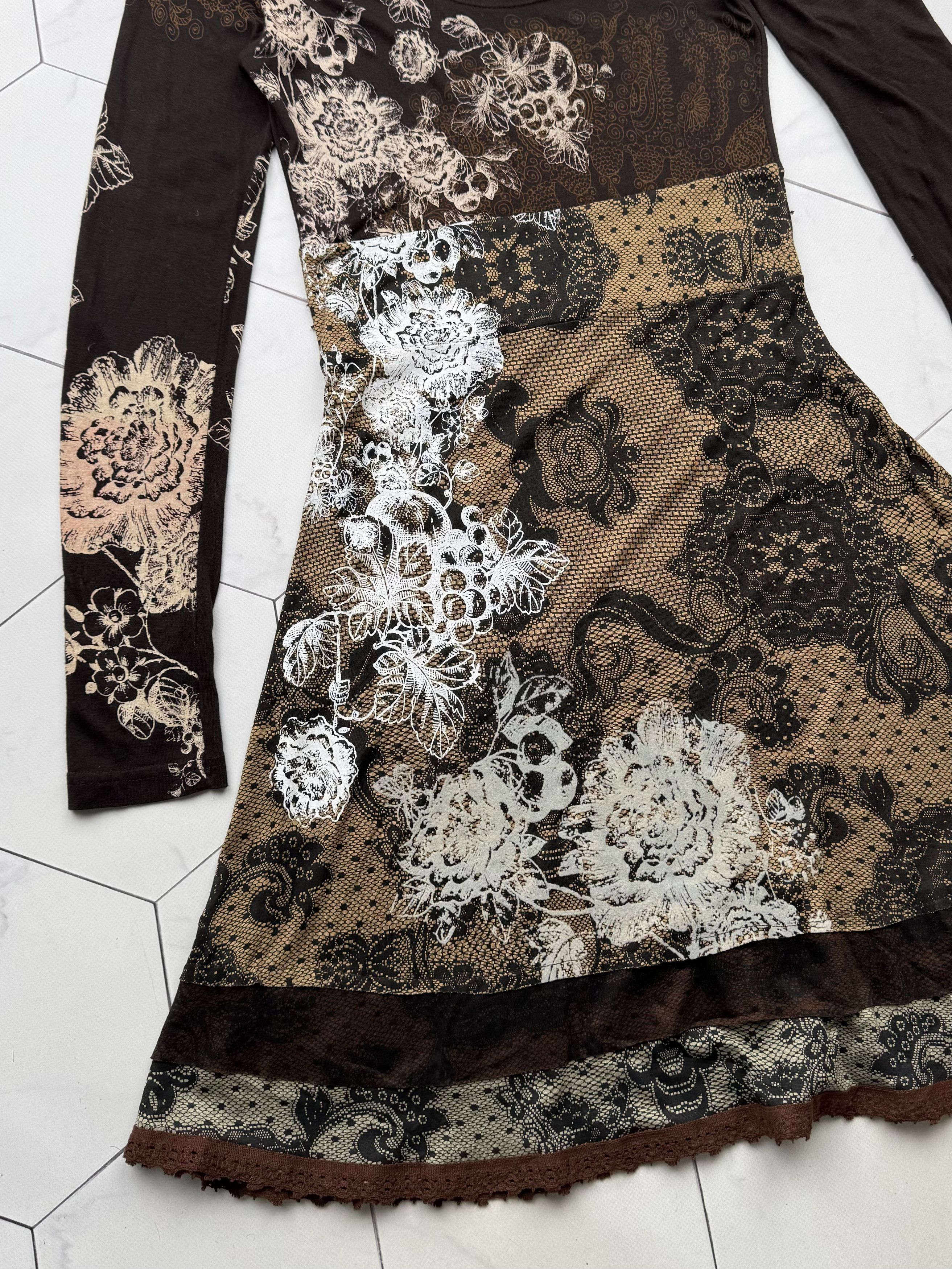Desigual Desigual Vintage Dress With Long Sleeve (B268) Size M / US 6-8 / IT 42-44 - 3 Thumbnail