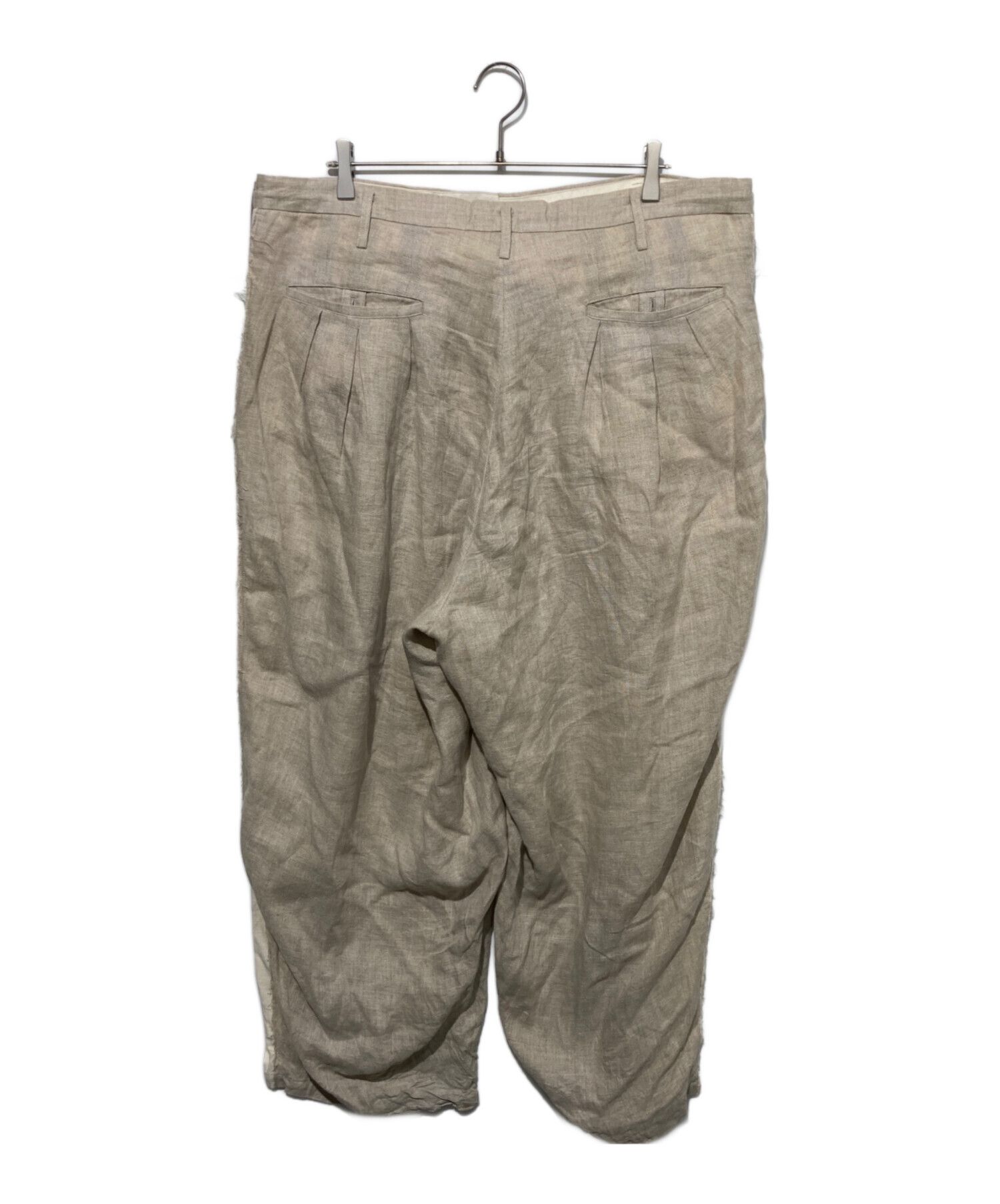 Yohji Yamamoto Yohji Yamamoto S'yte Linen Tweed Pleated Tapered Pants Size US 41 - 2 Thumbnail