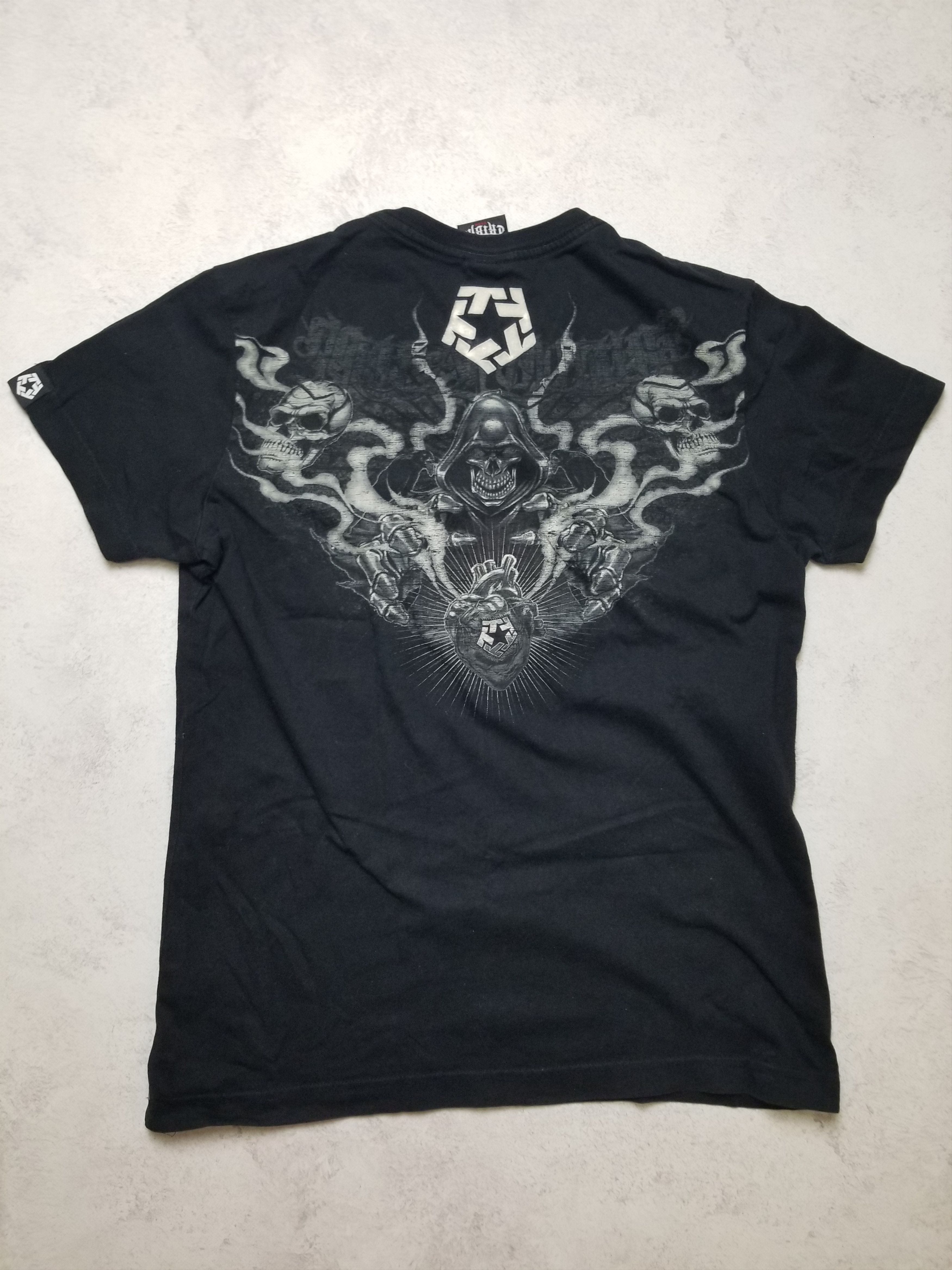 Tribal Streetwear VTG Y2K Rare Tribal Gear Skulls Graphic Short Sleeve T-shirt Size M / US 6-8 / IT 42-44 - 2 Thumbnail