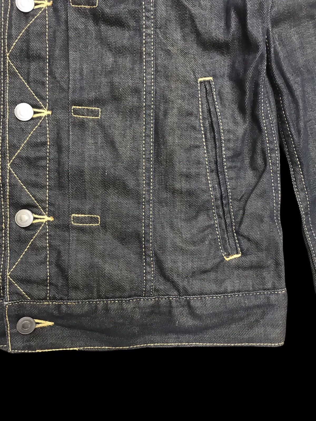 Japanese Brand 💥ARCHIVAL💥EDIFICE MUDWASH DENIM TRUCKER F201 Size US XS / EU 42 / 0 - 11 Thumbnail