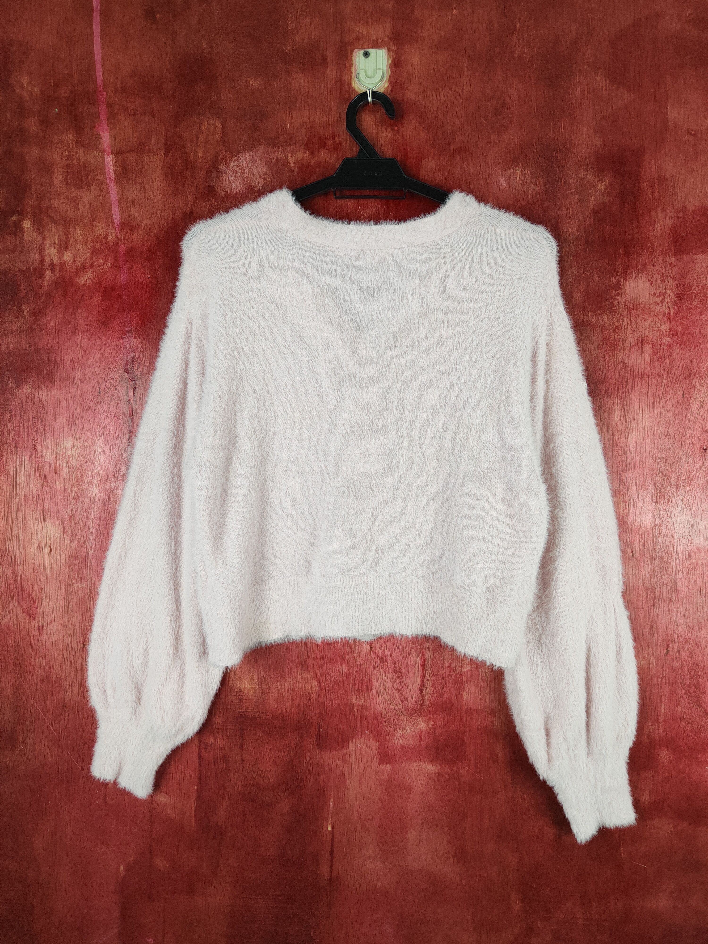 Vintage Vintage 💥 Wego Light Pink Fur Mohair Knitwear Cardigan Size M / US 6-8 / IT 42-44 - 8 Thumbnail