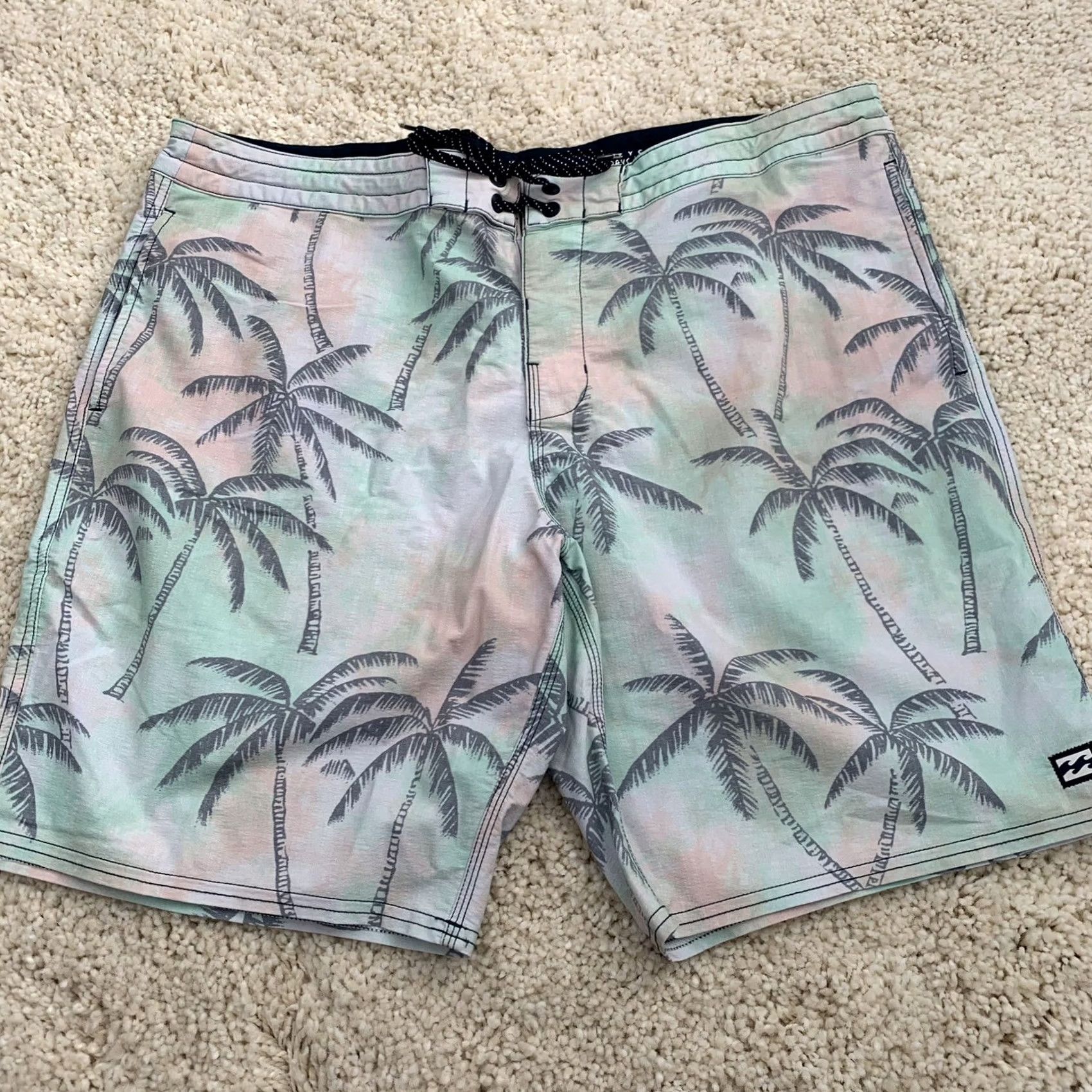 Billabong Billabong Board Shorts Mens 38 Pastel Palm Trees Tie Dye Multicolor Beach 90s Theme Mens Size US 38 / EU 54 - 5 Thumbnail