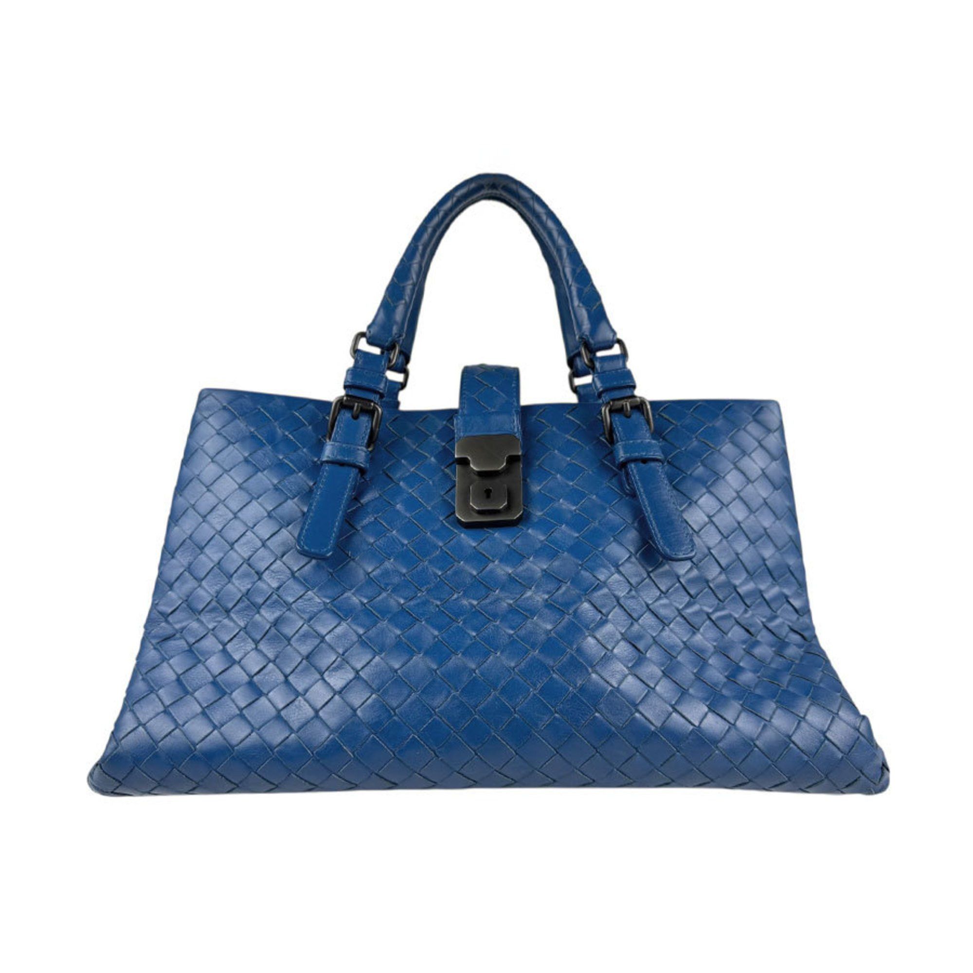 Bottega Veneta Handbag Shoulder Bag Intrecciato Leather Blue Women's Z5416
